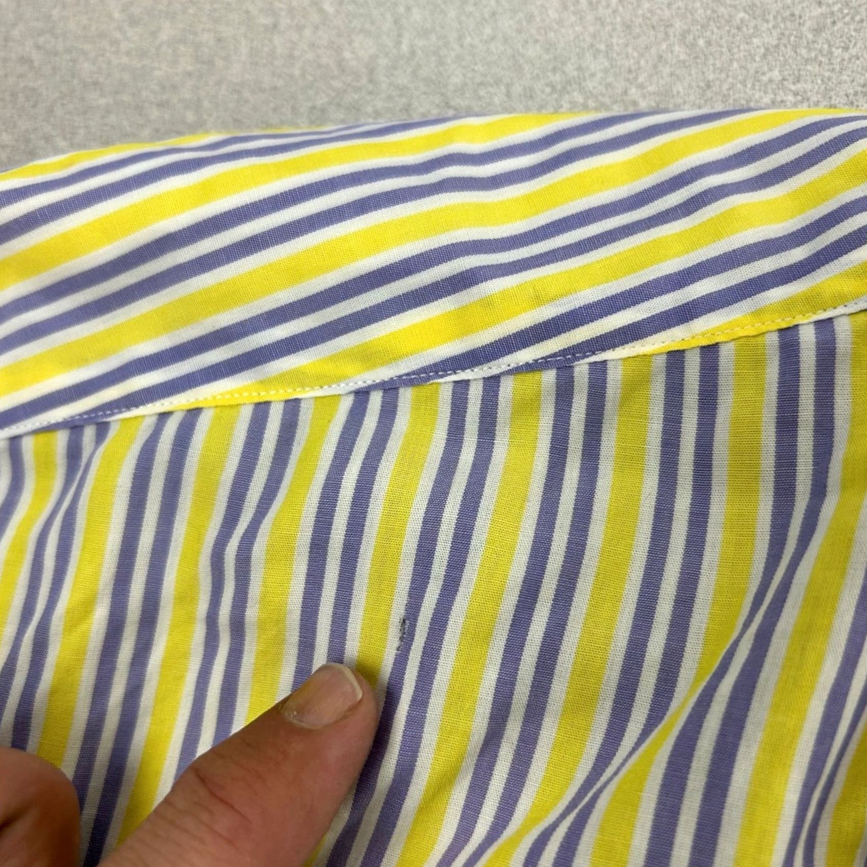 Ralph Lauren Ralph Lauren Blake Striped Short Sleeve Shirt Mens L Yellow Purple Button-Down Collared Embroidered Pony Casual Summer Styled Shirt Size US L / EU 52-54 / 3 - 6 Thumbnail