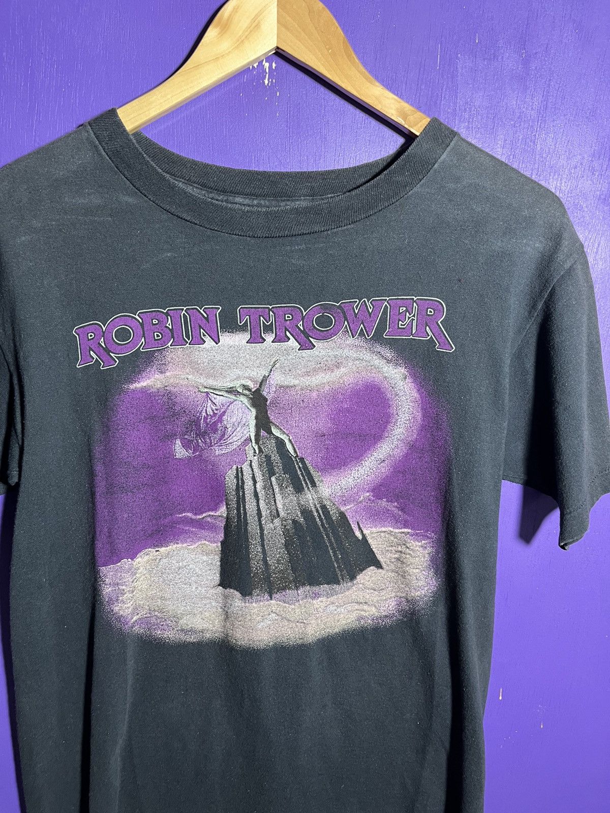 Band Tees × Vintage Vintage 1990 Robin Trower faded tour t-shirt Size US M / EU 48-50 / 2 - 3 Thumbnail