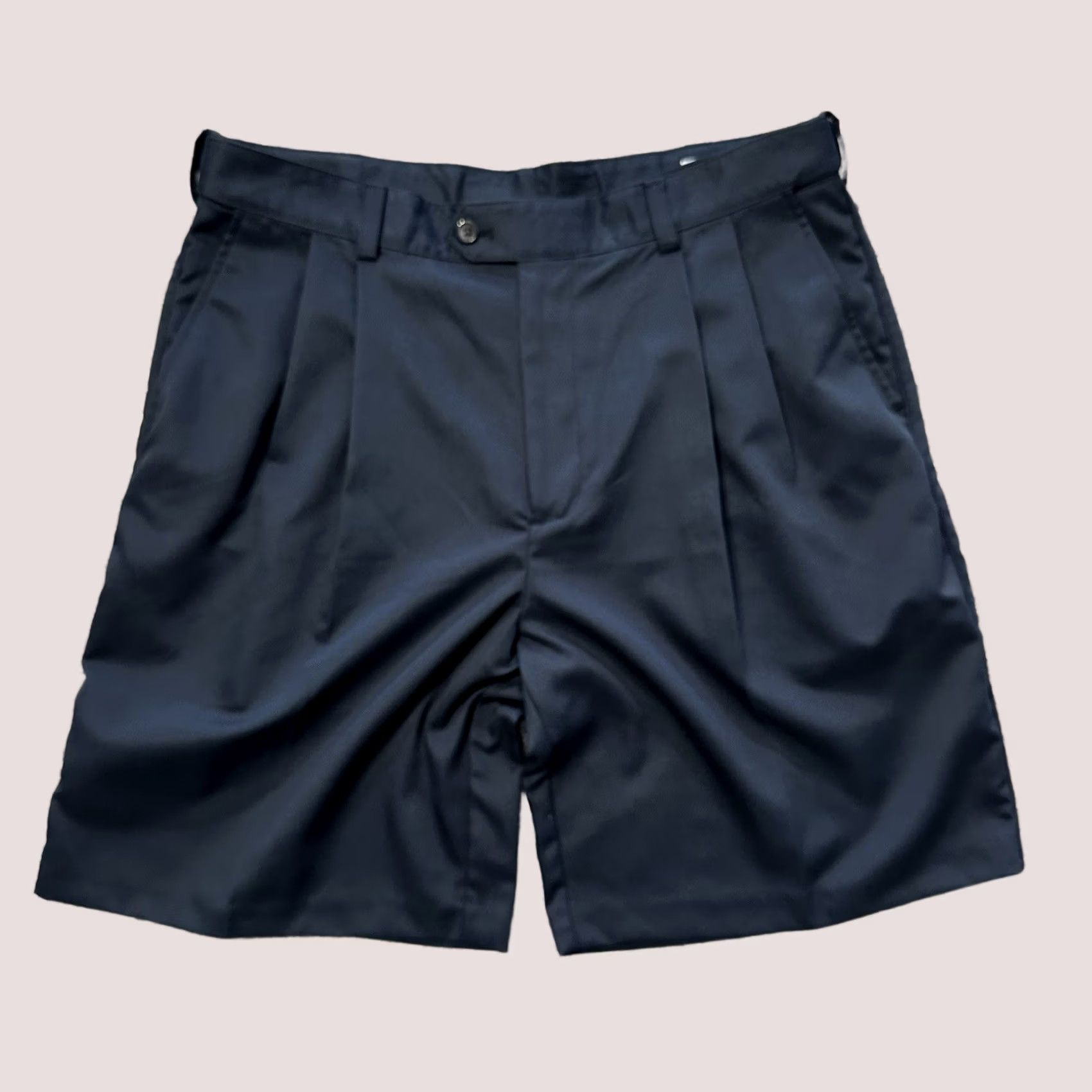 Izod IZOD Mens 36 Pleated Chino Shorts Navy Blue PerformX 9” Casual Golf Casual Size US 36 / EU 52 - 1 Thumbnail