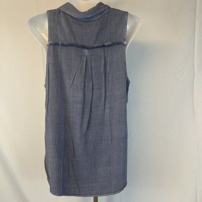 Rock & Republic Rock & Republic Sleeveless Shirt Blouse Size S Lace Up Neck Size S / US 4 / IT 40 - 6 Thumbnail
