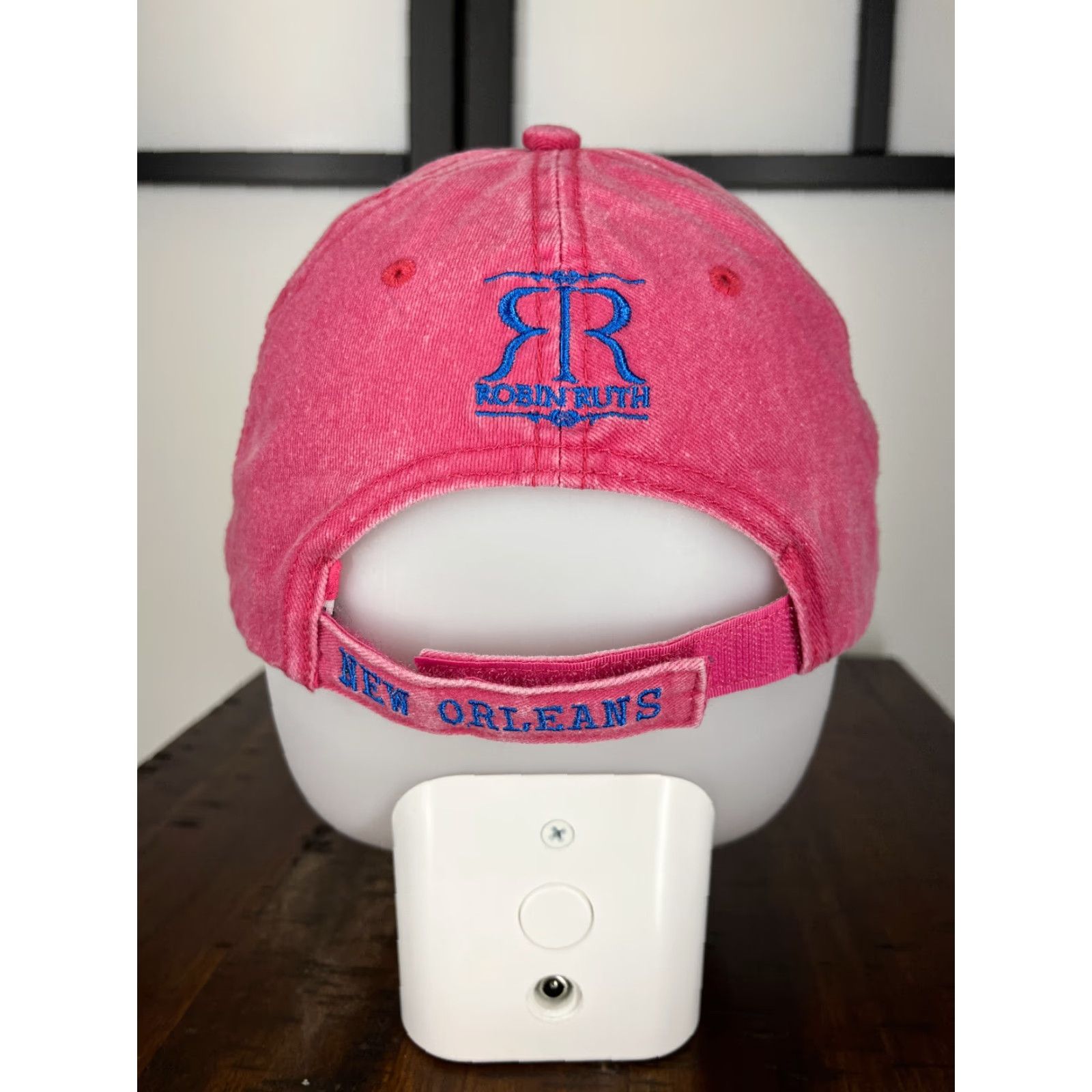 Vintage New Orleans Original 1718 Hat Cap Strap Back Adult One Size Pink 100% Cotton Size ONE SIZE - 7 Thumbnail