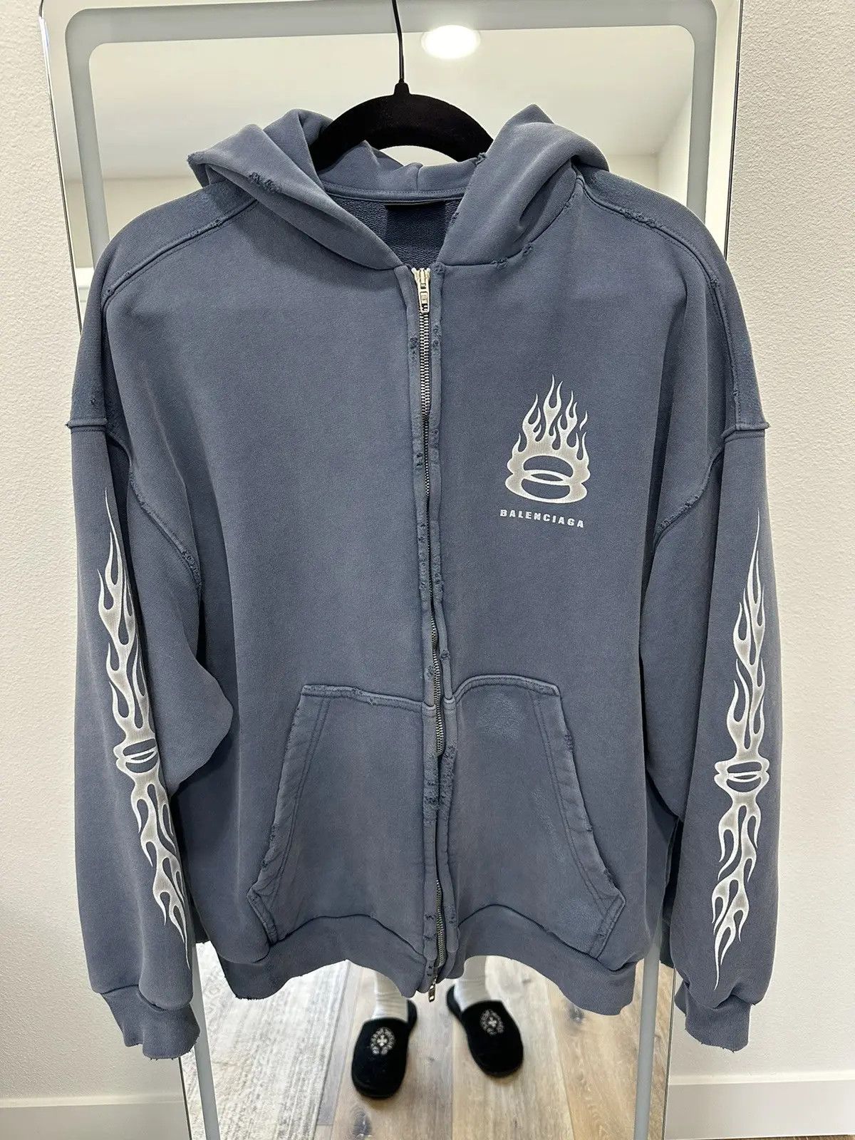 Balenciaga Balenciaga Burning Unity Zip Up Jacket | Grailed