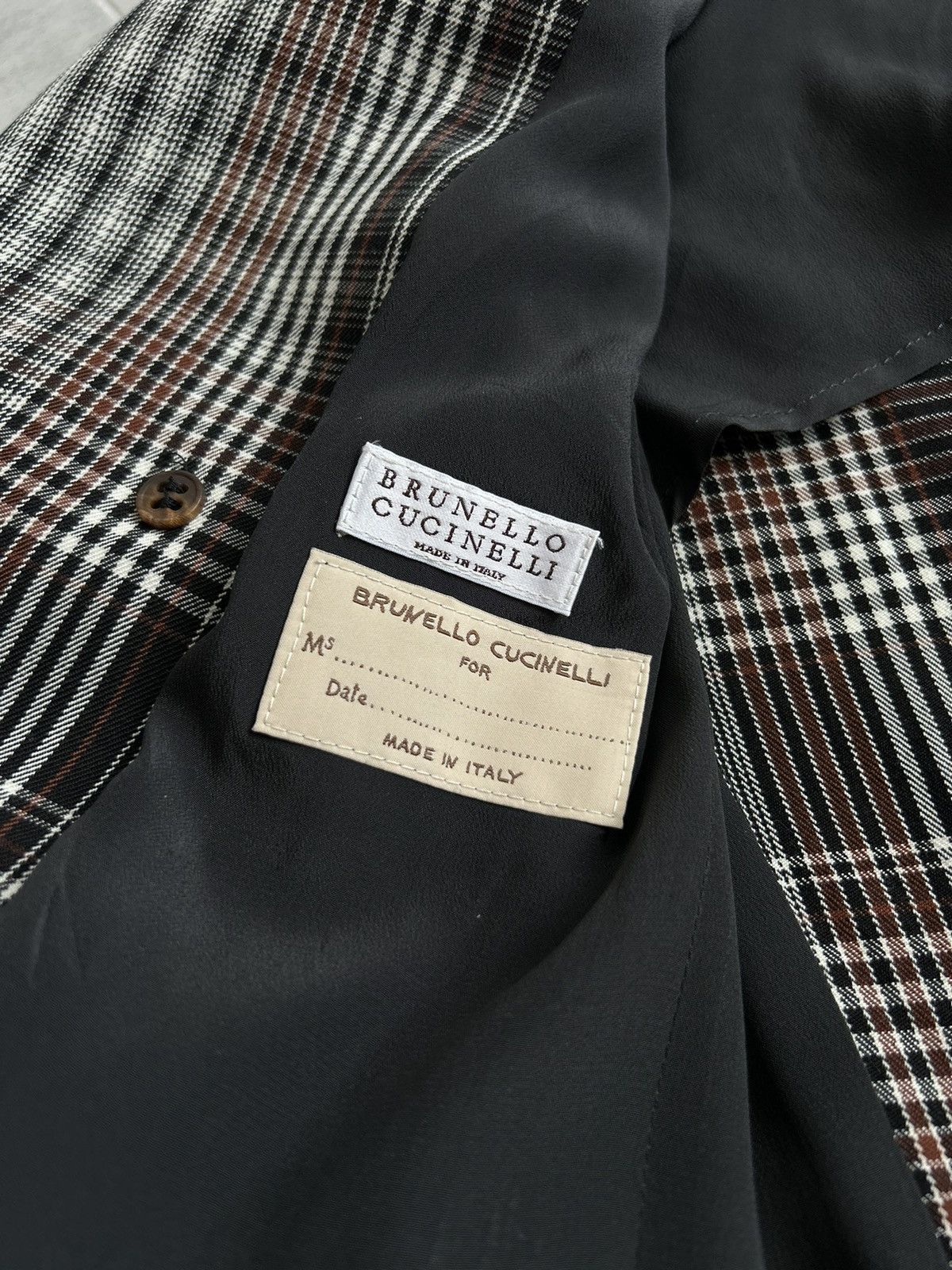 Brunello Cucinelli NEW❗️ BRUNELLO CUCINELLI Double-Breasted Checked Wool Coat Size XS / US 0-2 / IT 36-38 - 12 Thumbnail
