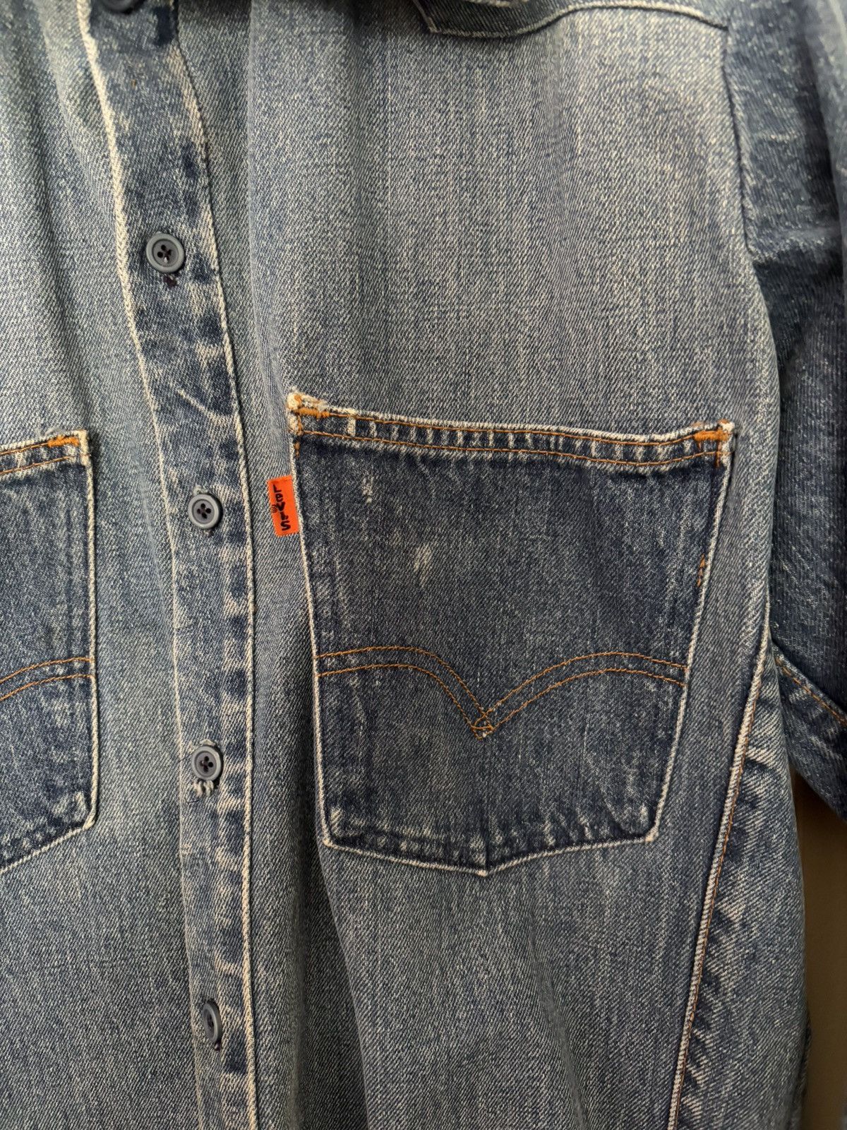 Levi's Made & Crafted Very rare experimental Levi's orange denim button up Size US L / EU 52-54 / 3 - 2 Thumbnail
