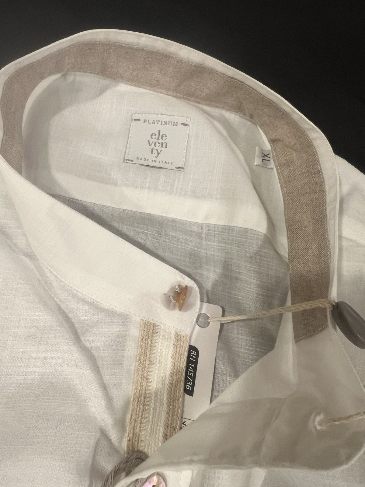 Eleventy Eleventy mens cotton shirt. XL. Size US XL / EU 56 / 4 - 3 Thumbnail
