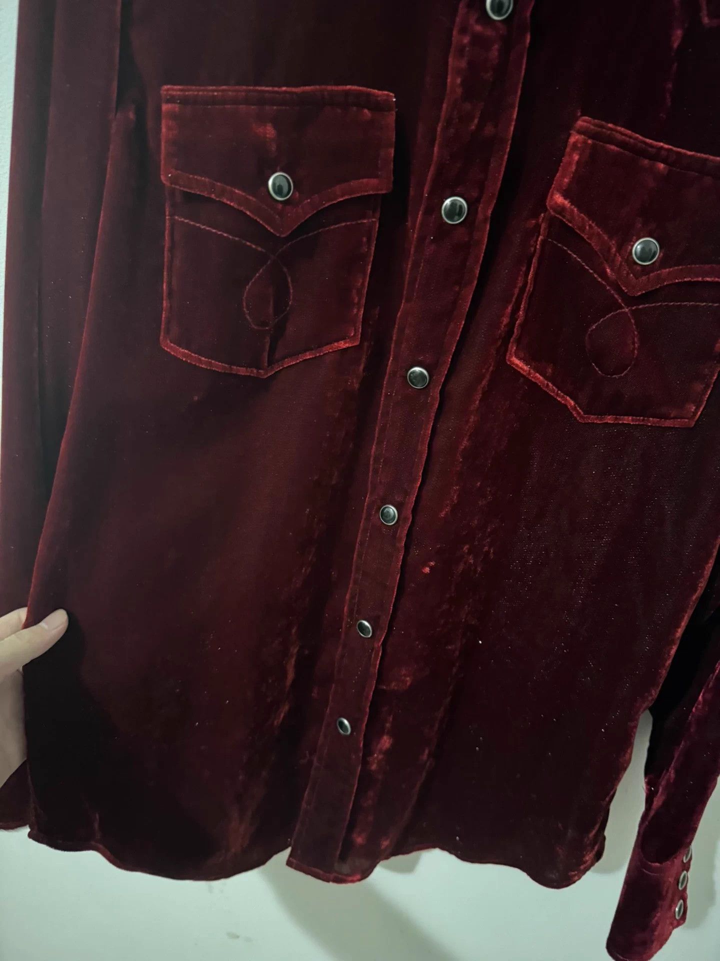 Saint Laurent Paris Authentic Saint Laurent SLP16FW Court Style Velvet Shirt Size US S / EU 44-46 / 1 - 4 Thumbnail