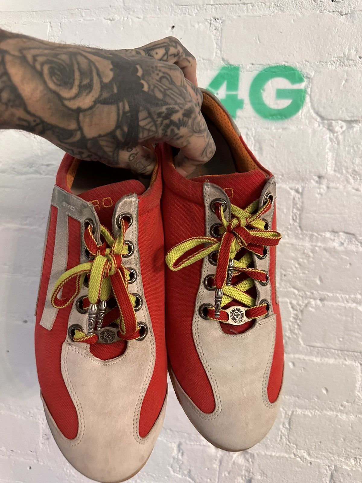 Chrome Hearts CHROME HEARTS 1/1 ETRO LEATHER SNEAKERS Size US 11 / EU 44 - 3 Thumbnail
