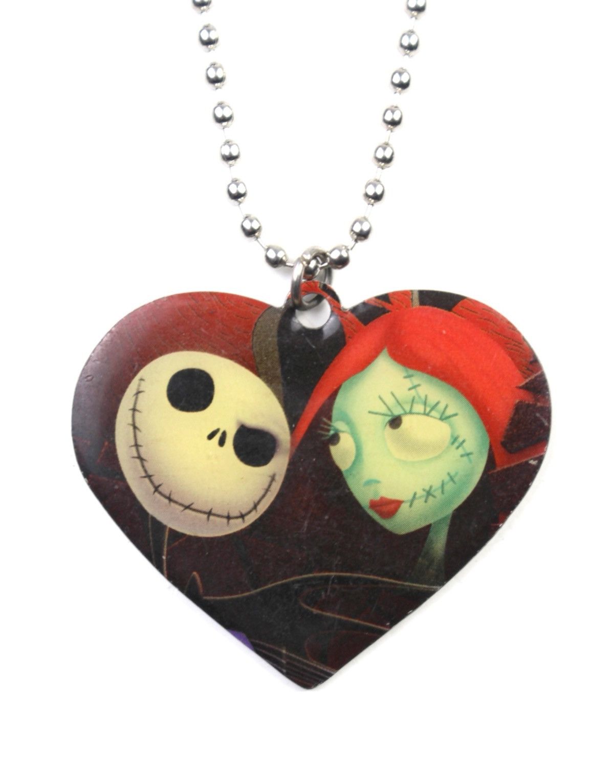 Vintage 2000S DISNEY HEART NECKLACE – JACK & SALLY LOVE EDITION Size ONE SIZE - 1 Thumbnail