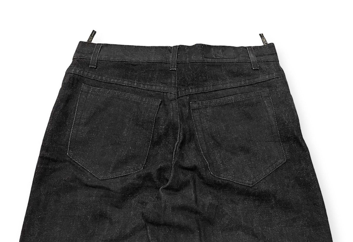 Fendi Embroidered Waxed Baggy Denim Size 29" - 8 Thumbnail