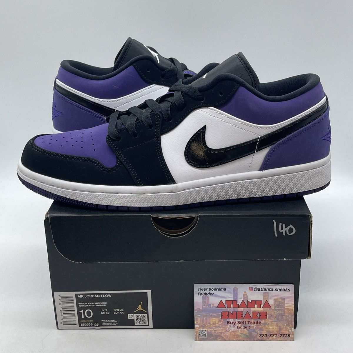 Jordan Brand Air Jordan 1 low court purple Size US 10 / EU 43 - 1 Thumbnail