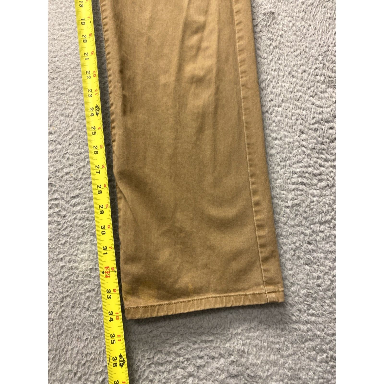 Bonobos Bonobos Chino Pants Mens 32x34 Dark Gold Flat Front Stretch Pockets Regular Front Style: Chino Size US 32 / EU 48 - 7 Thumbnail