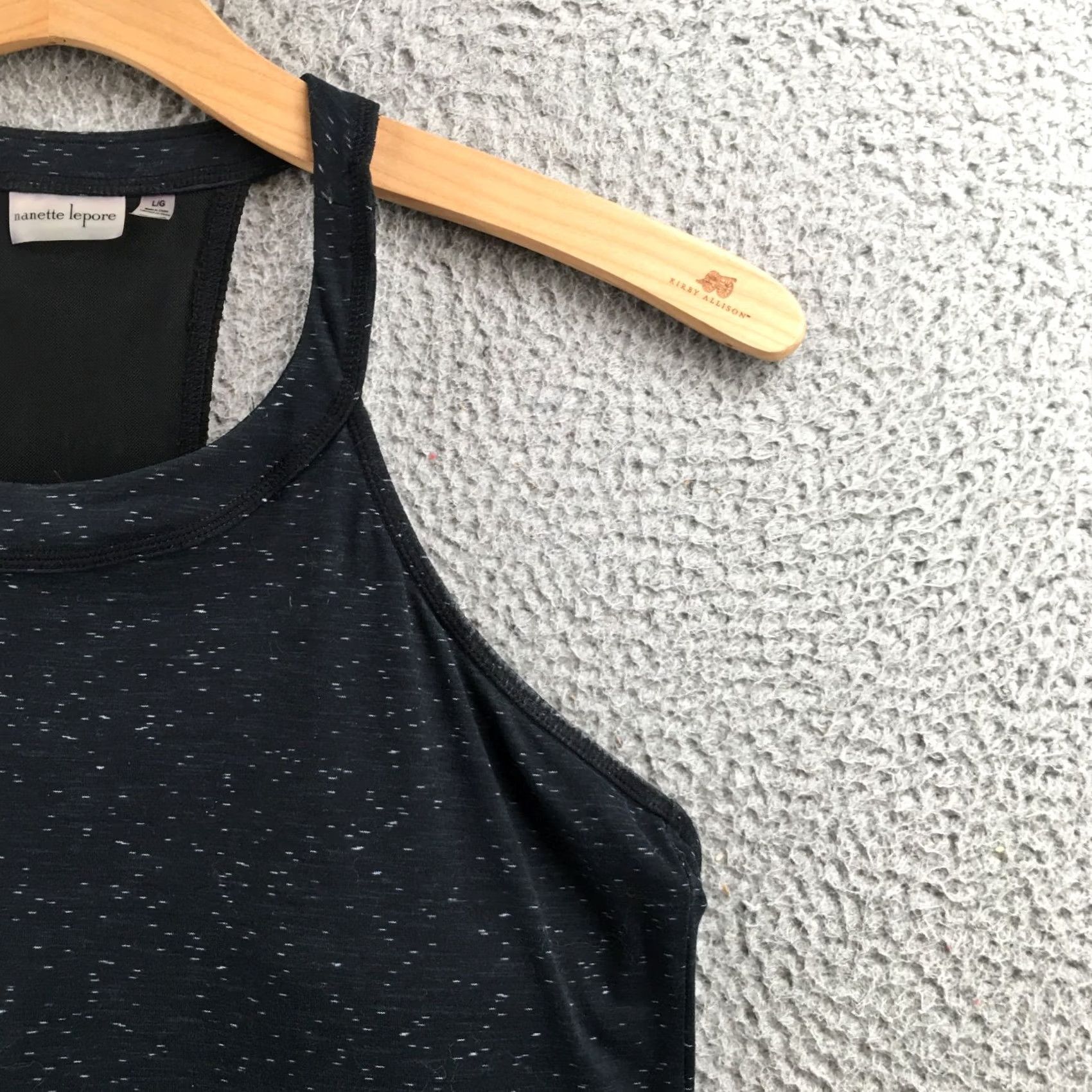Nanette Lepore Nanette Lepore Tank Dress Women L Black Speckled Sleeveless Racerback Casual Size L / US 10 / IT 46 - 4 Thumbnail