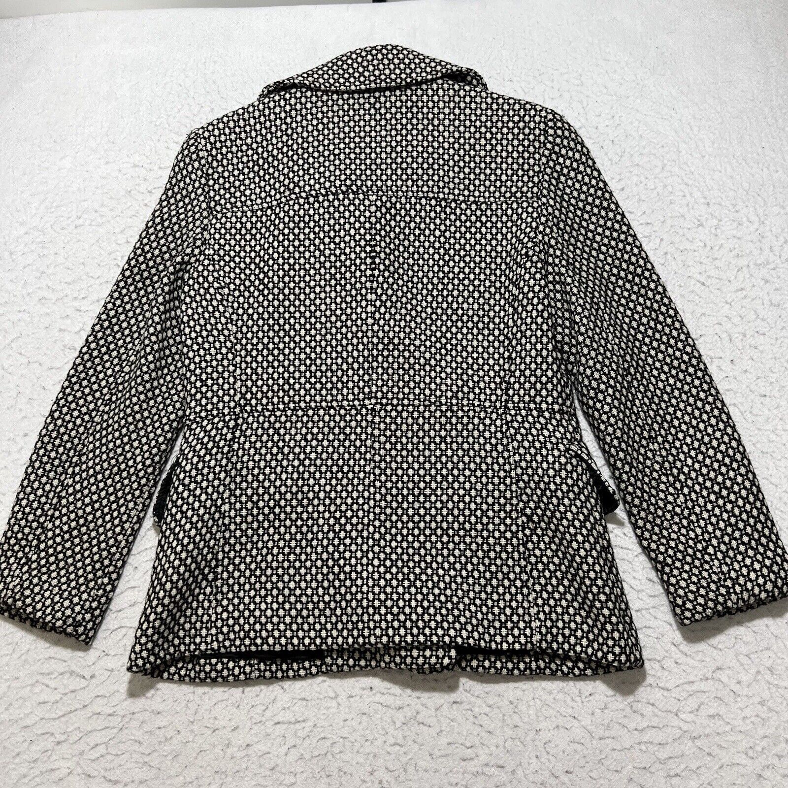 Macys Charter Club Wool Blend Tweed Double Breasted Blazer Jacket Size S / US 4 / IT 40 - 10 Thumbnail