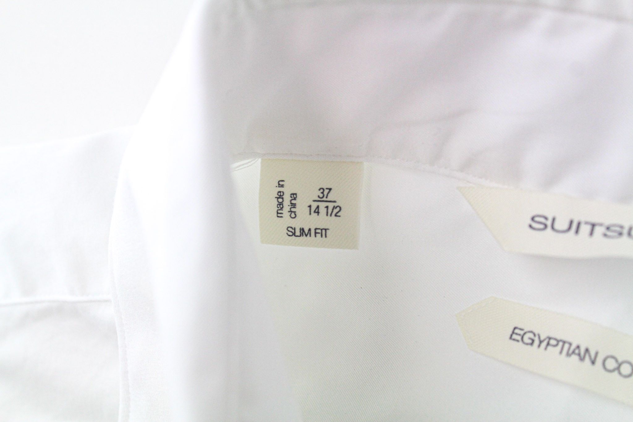 Suitsupply 37/14 1/2 Slim Cotton White Twill Shirt 73692 Size US S / EU 44-46 / 1 - 5 Thumbnail
