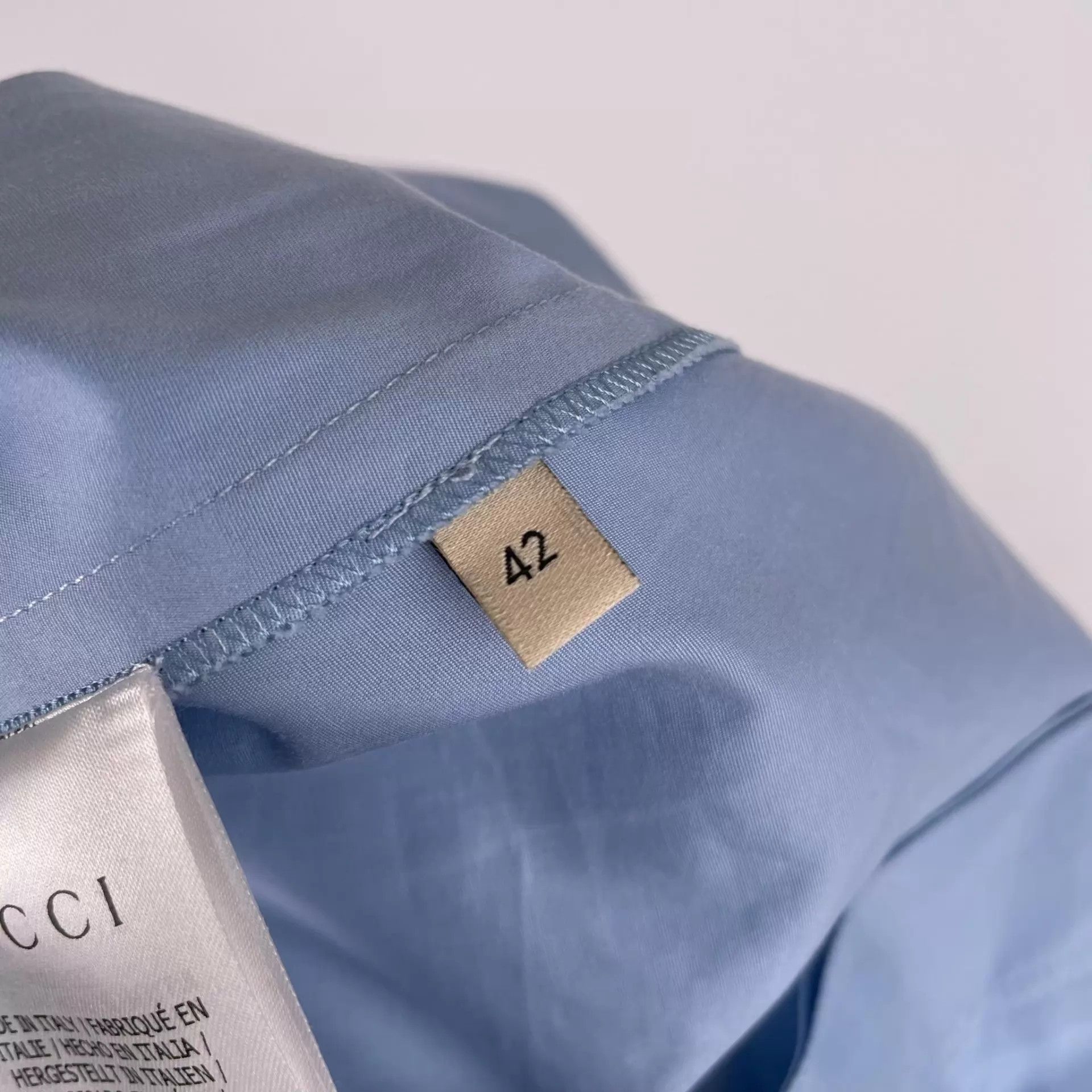 Gucci Gucci Cotton Blend Blue Skirt 42 Size 28" / US 6 / IT 42 - 6 Thumbnail