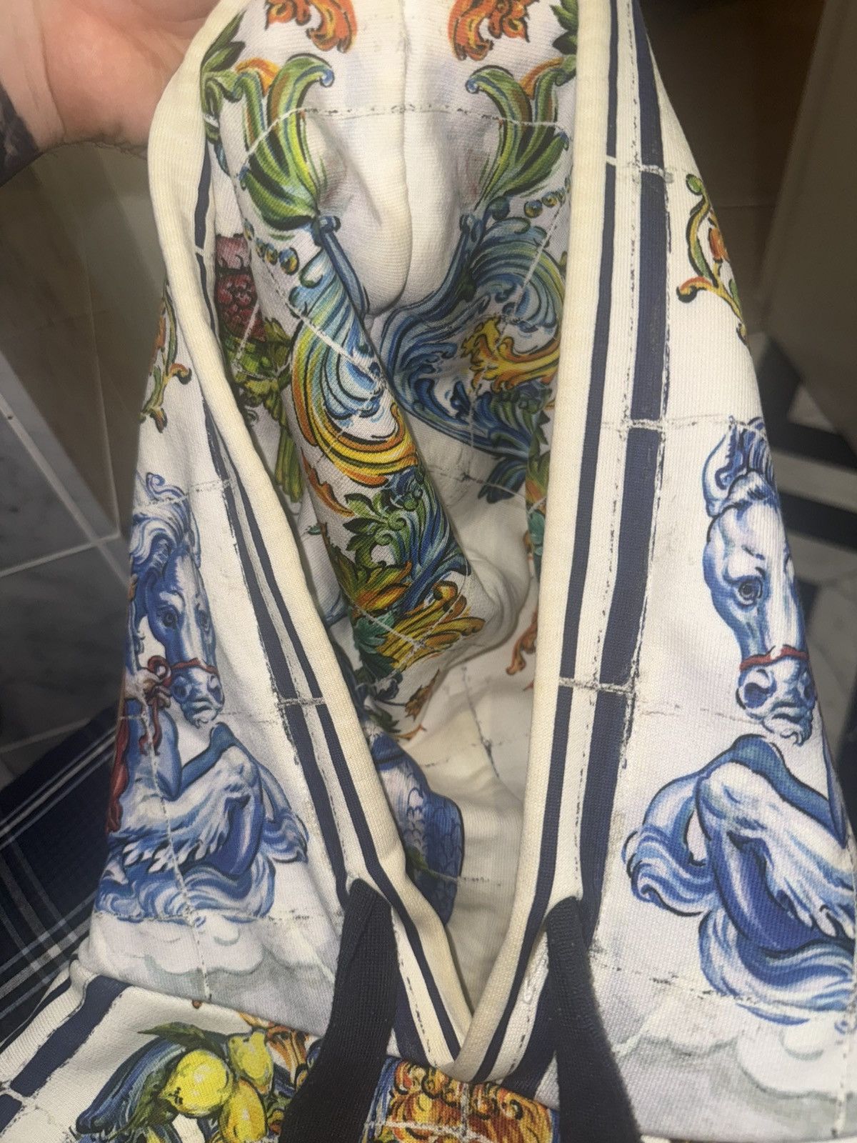 Dolce & Gabbana Dolce & Gabanna Multicolour Hoodie Neptune Print Size US L / EU 52-54 / 3 - 5 Thumbnail