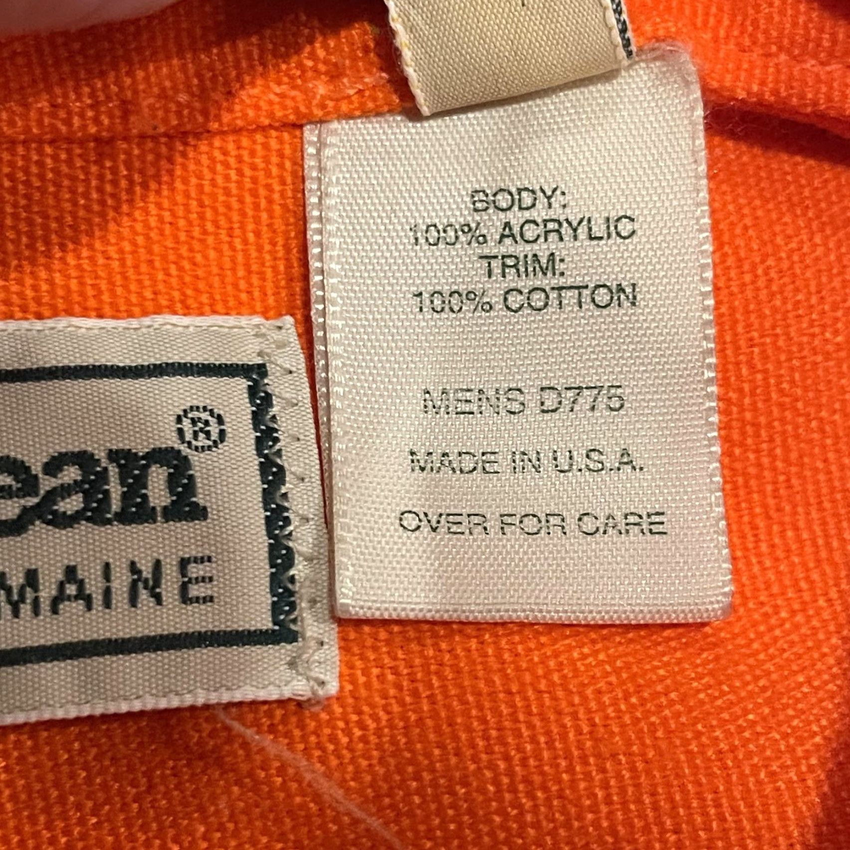 Vintage VINTAGE L.L. BEAN Blaze Orange Heavyweight Hunting Shirt Mens XLT Tall Button-Up Long Sleeve Size US XL / EU 56 / 4 - 5 Thumbnail