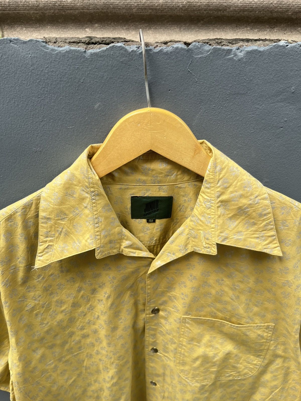 Gaultier Homme Objet 90s Junior Gaultier Collar Shirt Full Print flowers Size US L / EU 52-54 / 3 - 4 Thumbnail