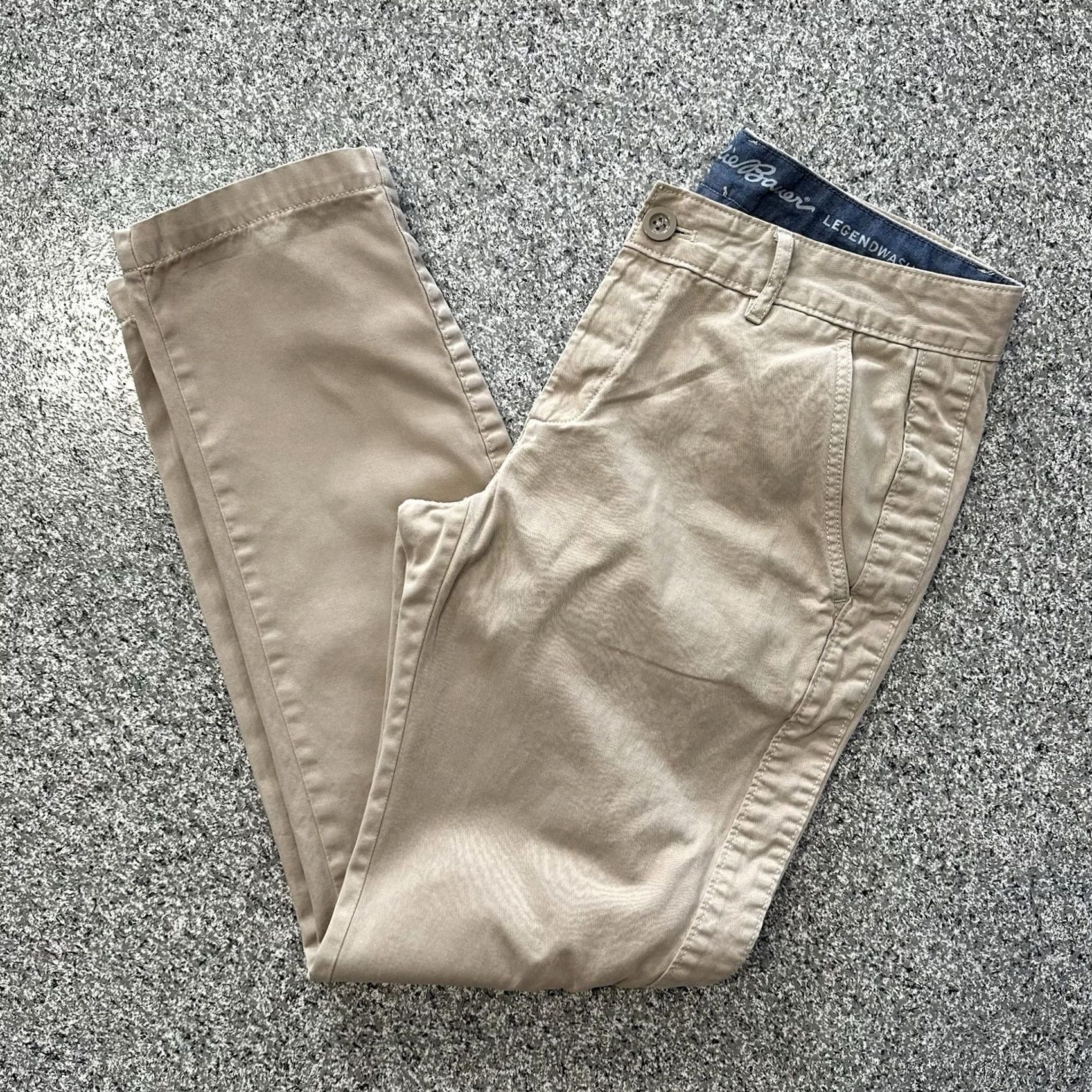 Eddie Bauer Eddie Bauer Pants Womens 8 32x31 Mid Rise Chino Straight Beige Legend Wash Size 24" / US 00 / IT 34 - 2 Thumbnail