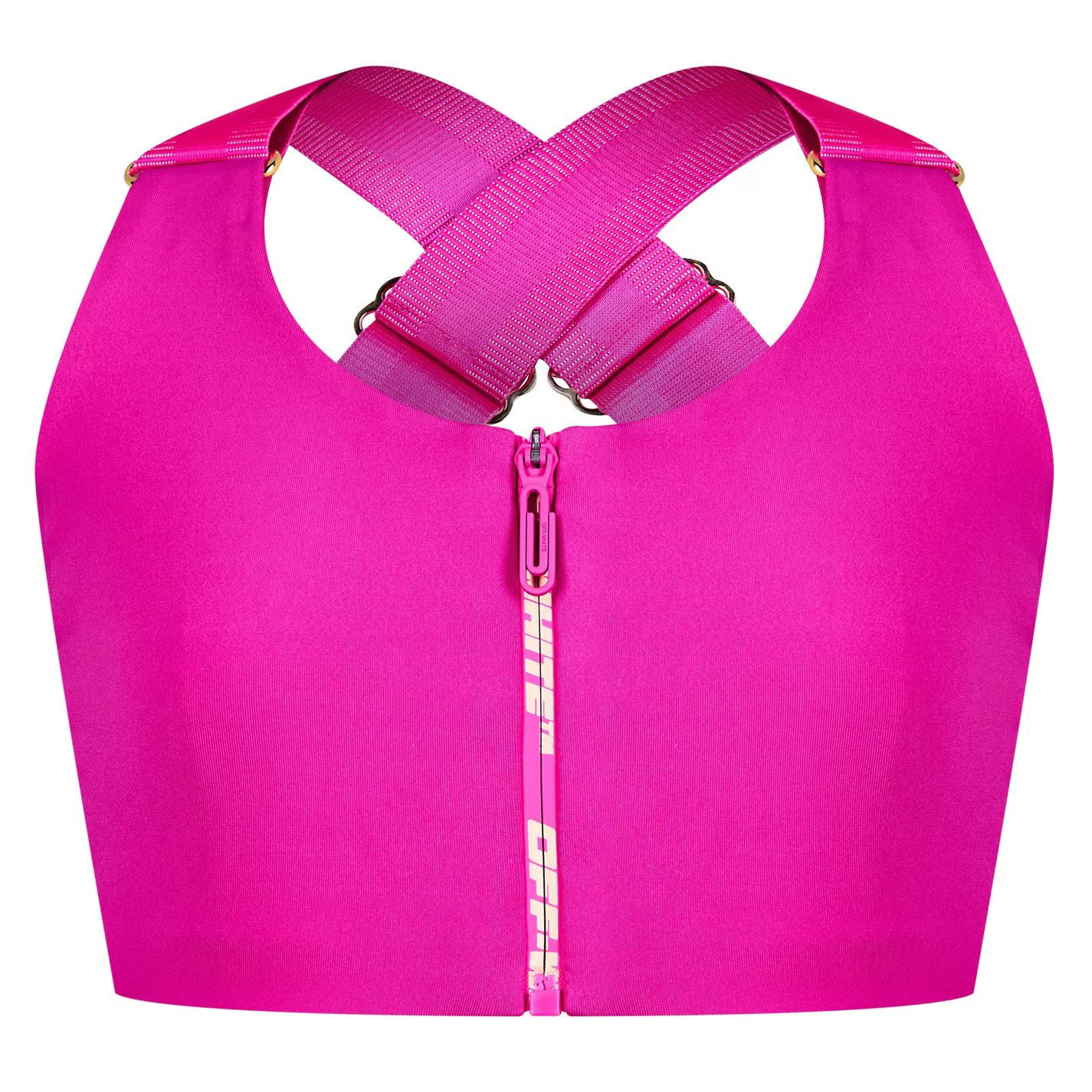 Off-White o1g2r1mq0225 Size: XL / Zip Log Top Active Bra in Pink Size ONE SIZE - 1 Thumbnail