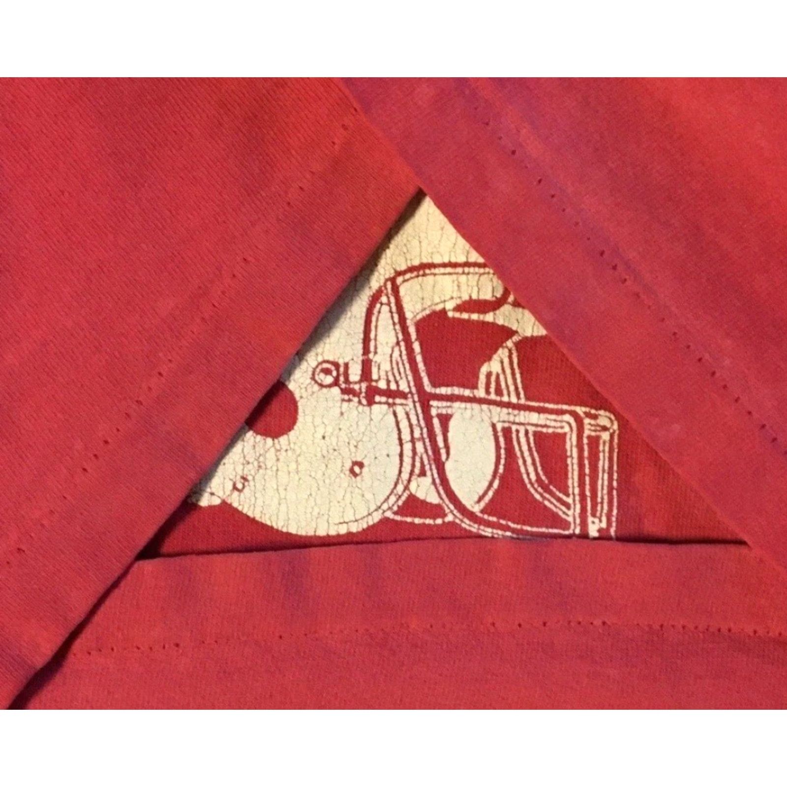 Vintage VINTAGE 90s Thunderbird School Football Thrashed Faded Distressed Shirt XL Red Single Stitch Graphic Tee Men Size US XL / EU 56 / 4 - 4 Thumbnail
