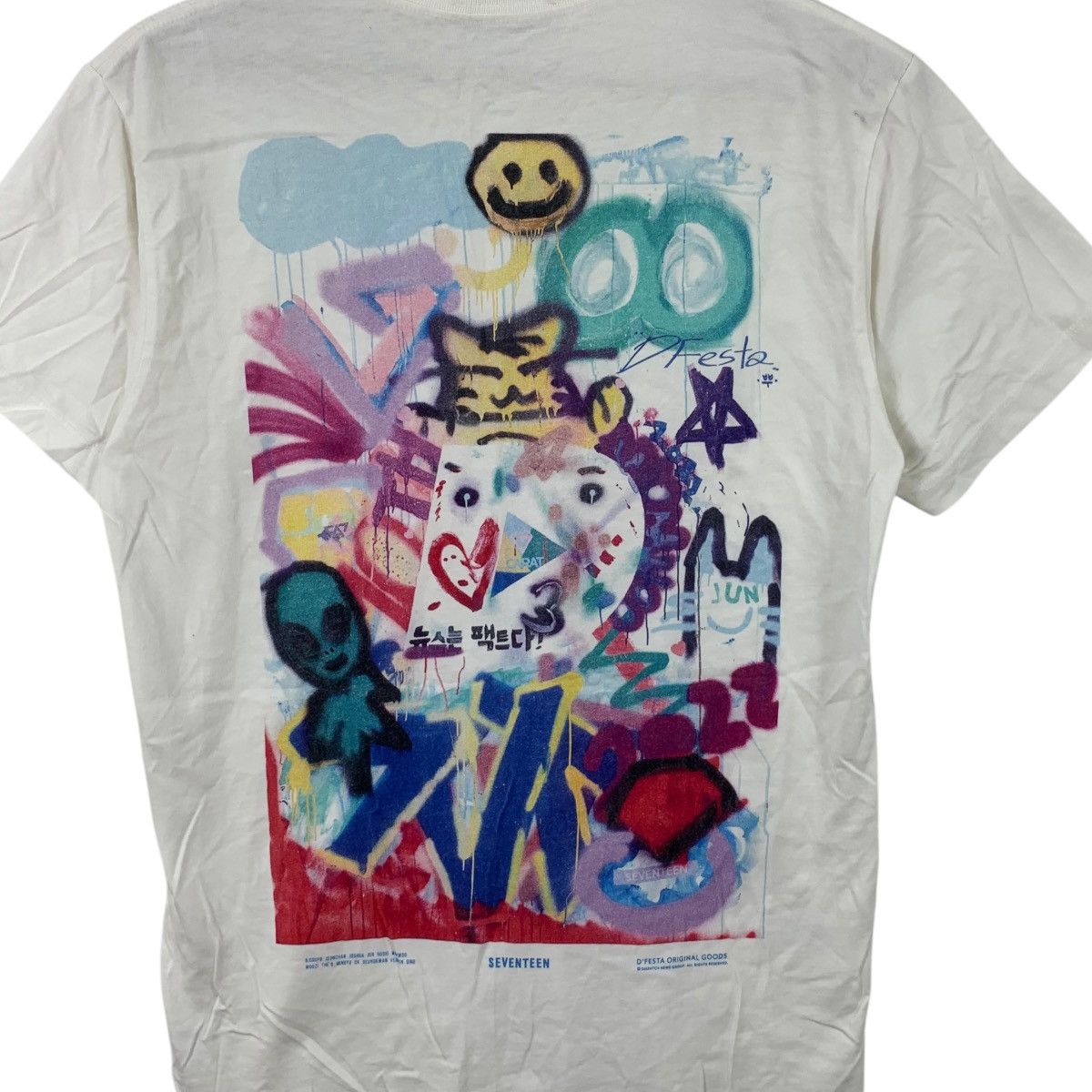 Vintage SEVENTEEN D’FESTA KPOP Idol Boy Band Tee Shirt Top Size S / US 4 / IT 40 - 5 Thumbnail