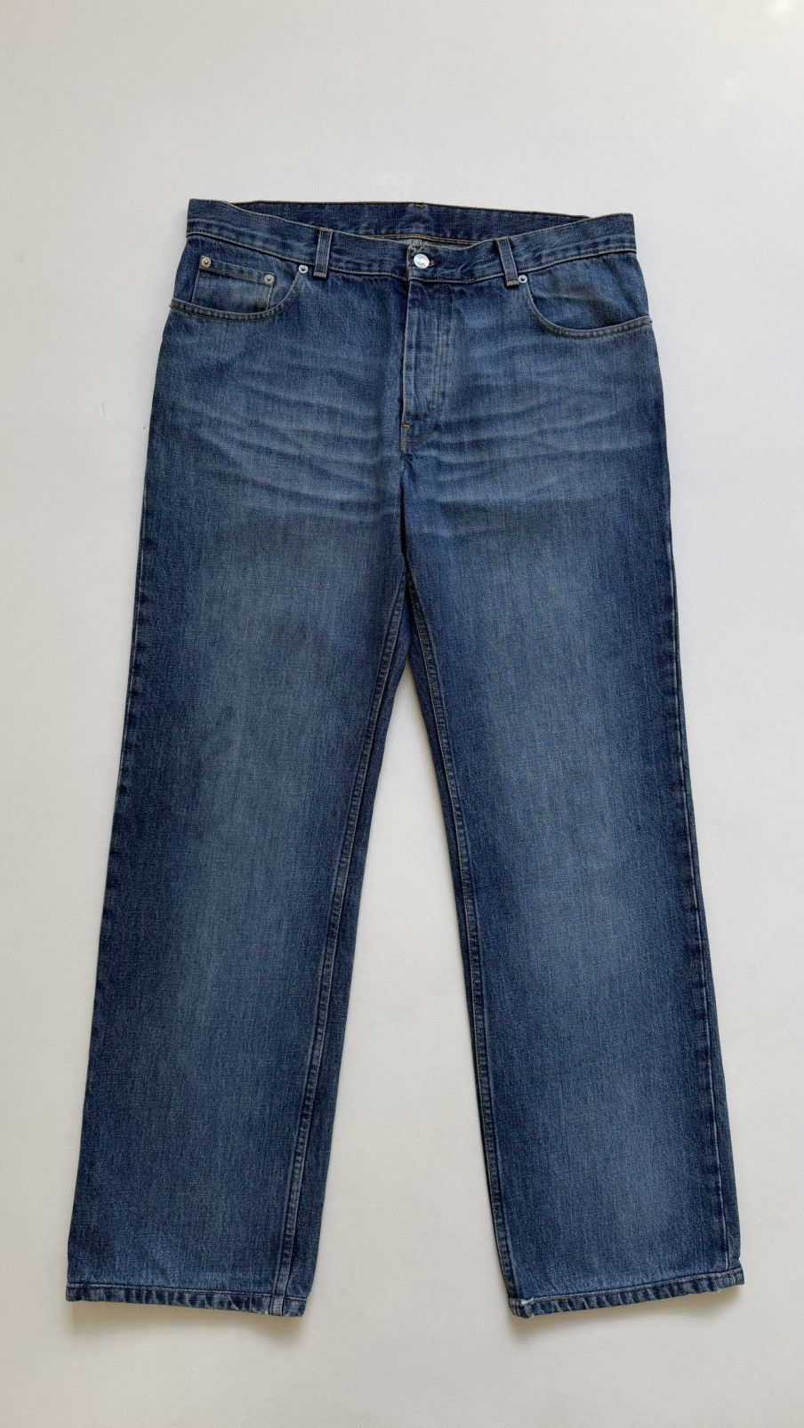 Helmut Lang OG ‘Whiskered Blue Denim’ Jeans Size US 36 / EU 52 - 18 Thumbnail