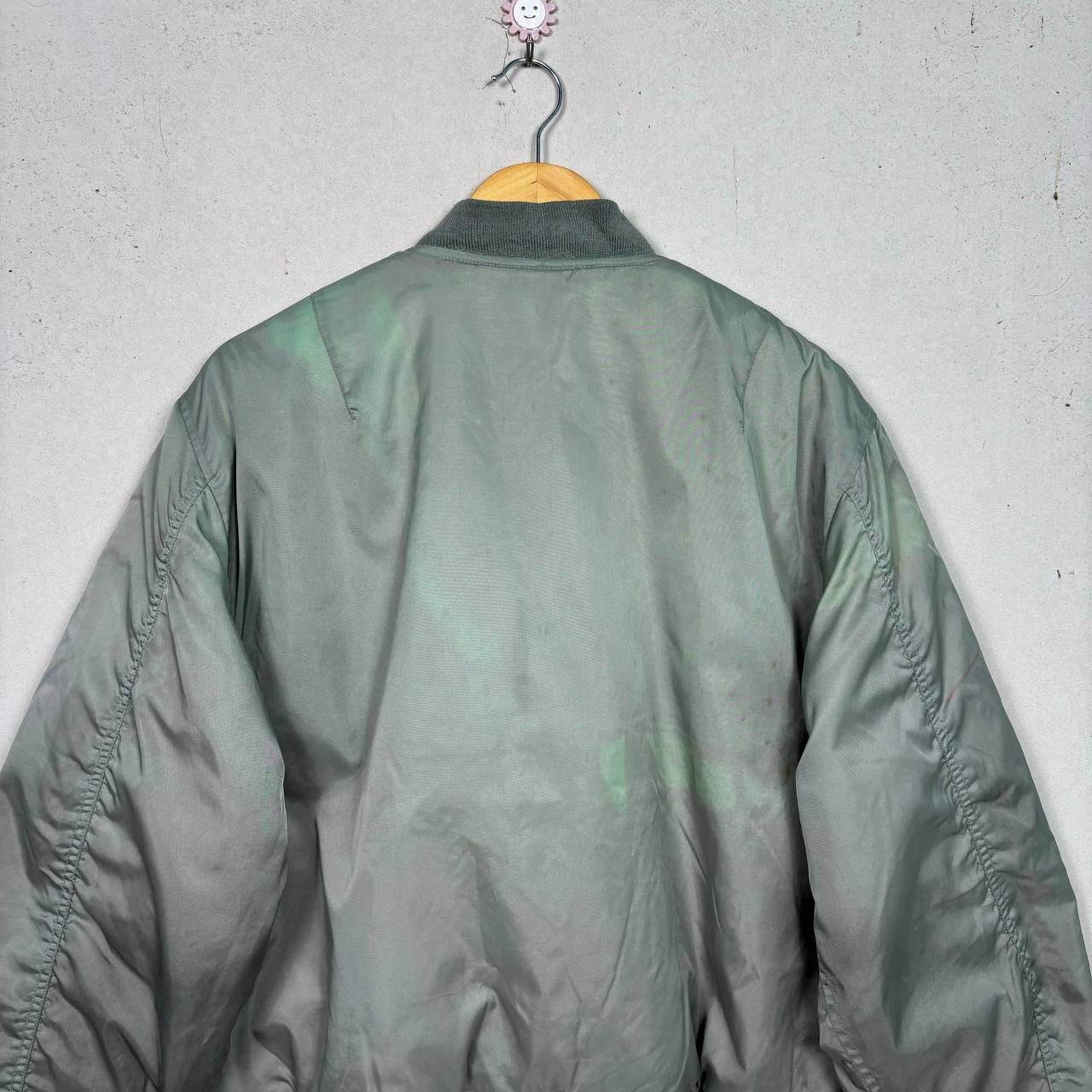 Alpha Industries VTG MA-1 Flight Jacket USAF Sage Green Orange Lining Size M Size US M / EU 48-50 / 2 - 10 Thumbnail