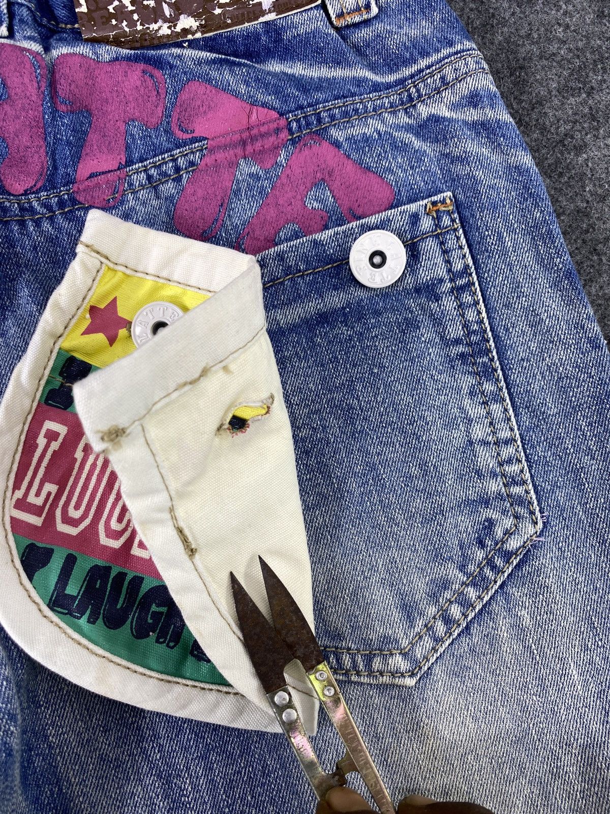 Japanese Brand × Vintage Japanese Denim Jeans PINK LATTE Patchworks - J1083 Size 28" / US 6 / IT 42 - 10 Thumbnail