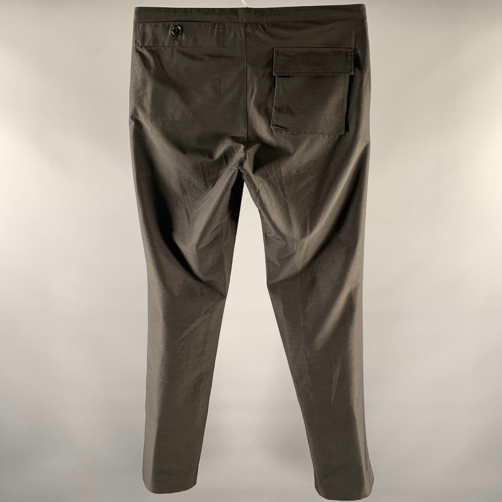 Arnar Mar Jonsson ARNAR MAR JONSSON L Grey Wool Blend Drawstring Casual Pants Size US 35 - 3 Thumbnail