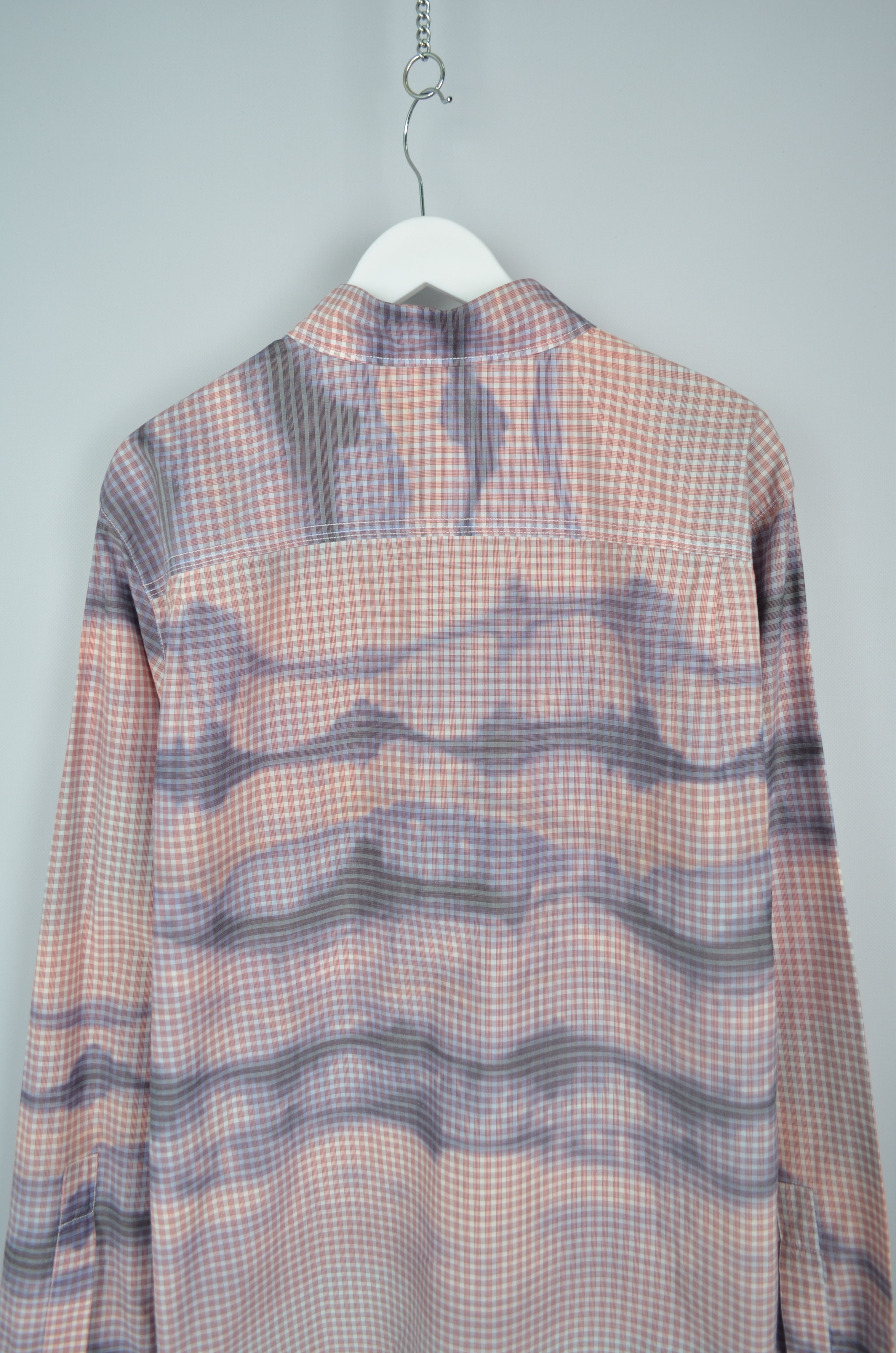 Armani × Vintage Vintage 90s Armani Jeans Check Logo Dyed Shirt Size XXL 2XL Size US XXL / EU 58 / 5 - 11 Thumbnail