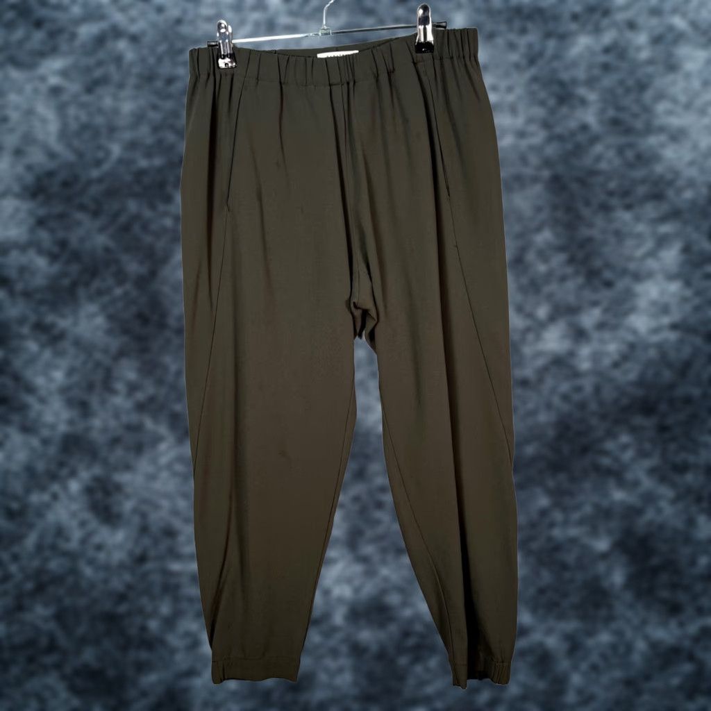 Vintage Babaton Womens Pants Jogger Olive Green Size S with Elastic Waistband & Cuffed Hem Size 28" / US 6 / IT 42 - 1 Thumbnail