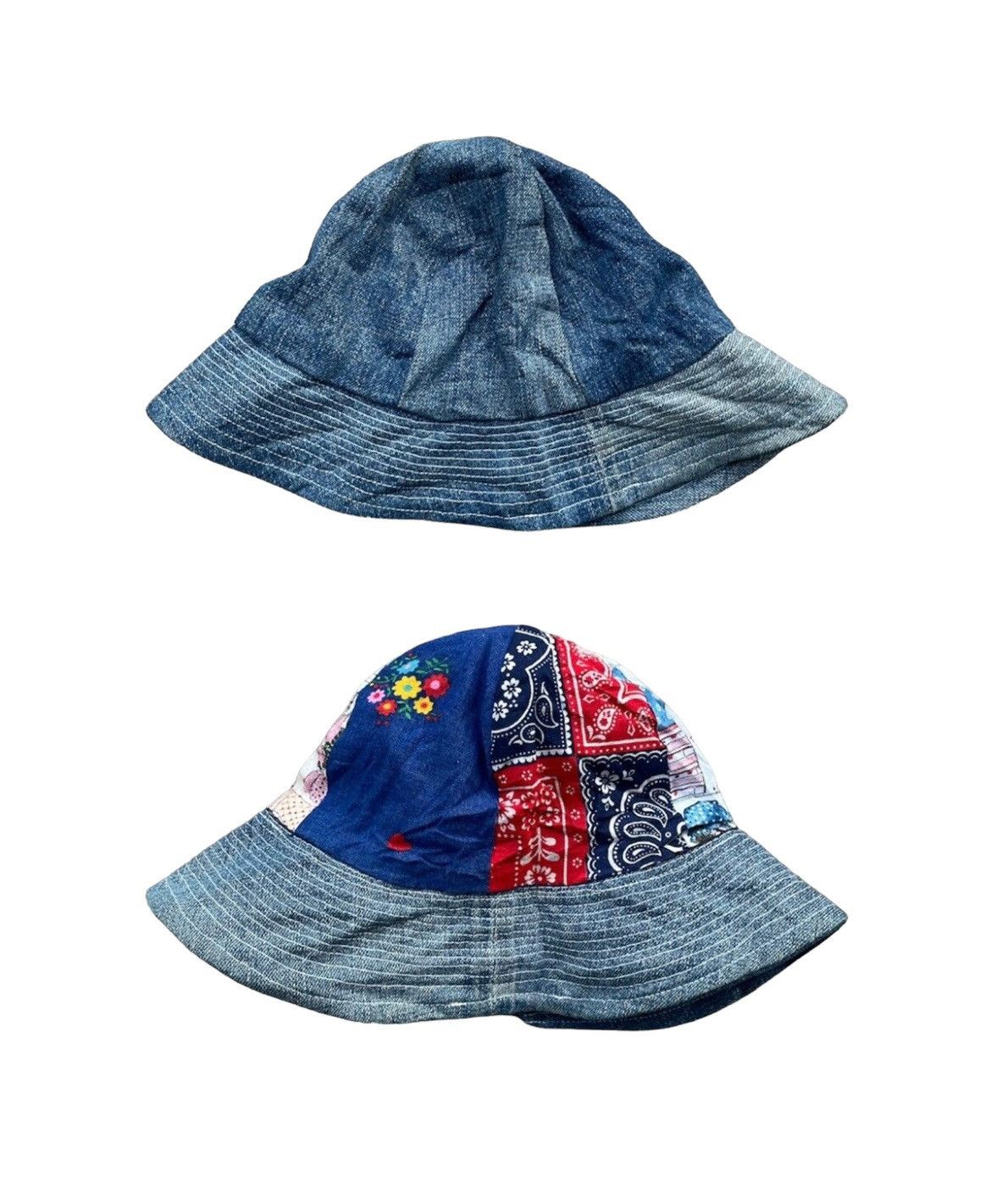 Japanese Brand × Vintage Denim Bucket Hat Reverseable Size ONE SIZE - 1 Thumbnail