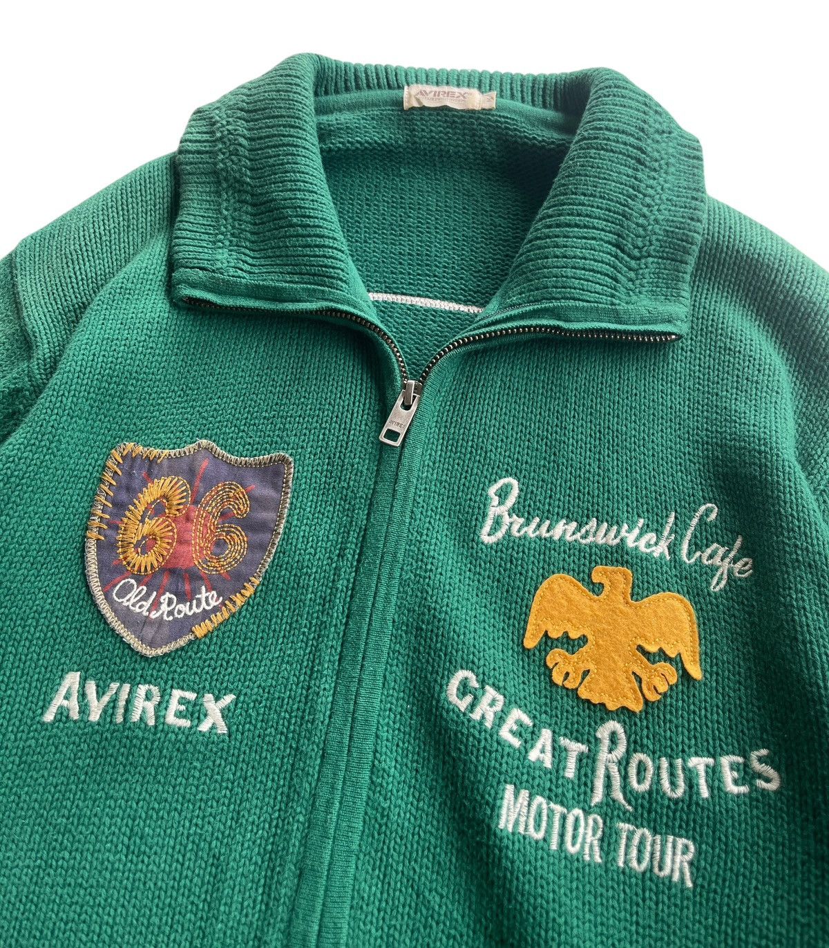 Avirex Avirex Great Routes Motor Tour Cable Knit Sweater Size US M / EU 48-50 / 2 - 4 Thumbnail