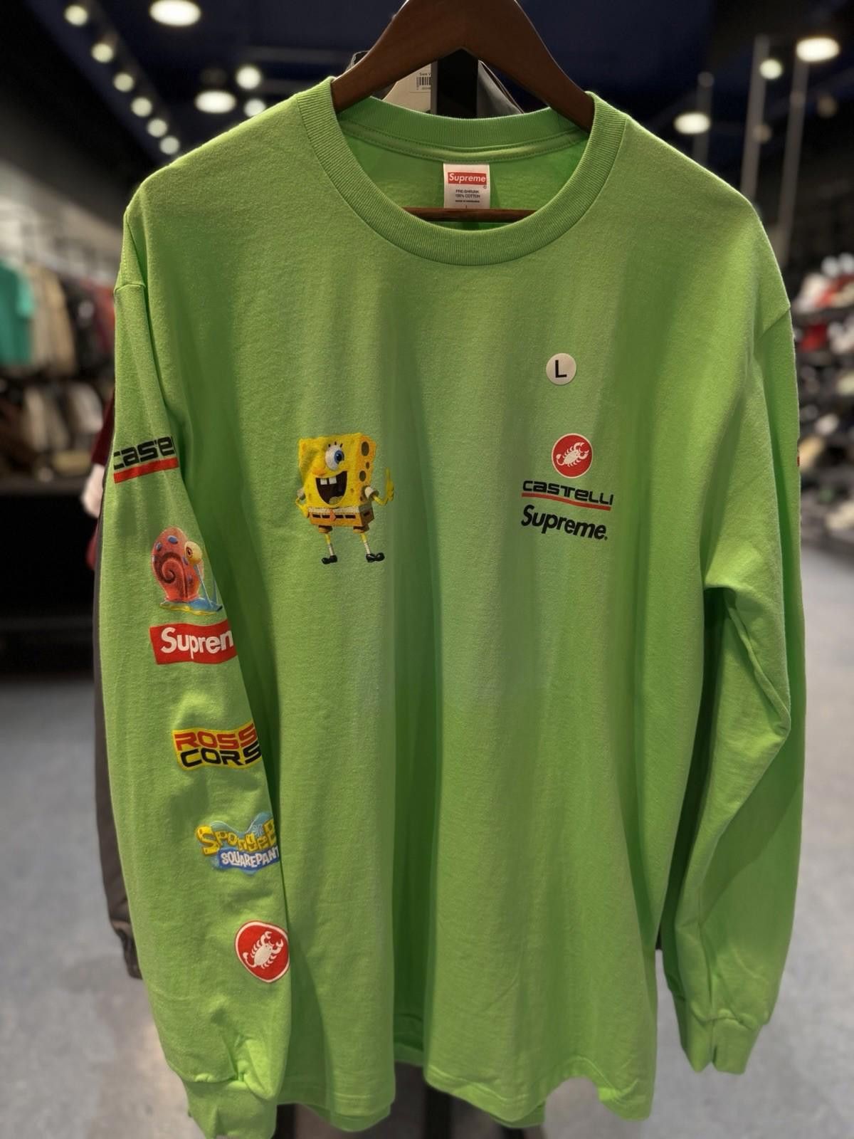 Supreme Supreme SpongeBob/Castelli Racing L/S Tee Green Large Green Size US L / EU 52-54 / 3 - 1 Thumbnail