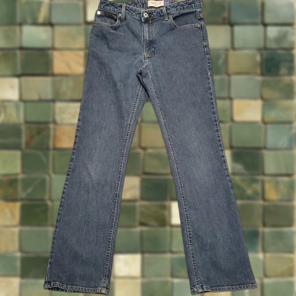Gap VTG Gap Jeans Womens 8 Blue Denim Boot Cut Stretch Cotton Blend Made in USA Size 30" / US 8 / IT 44 - 1 Thumbnail