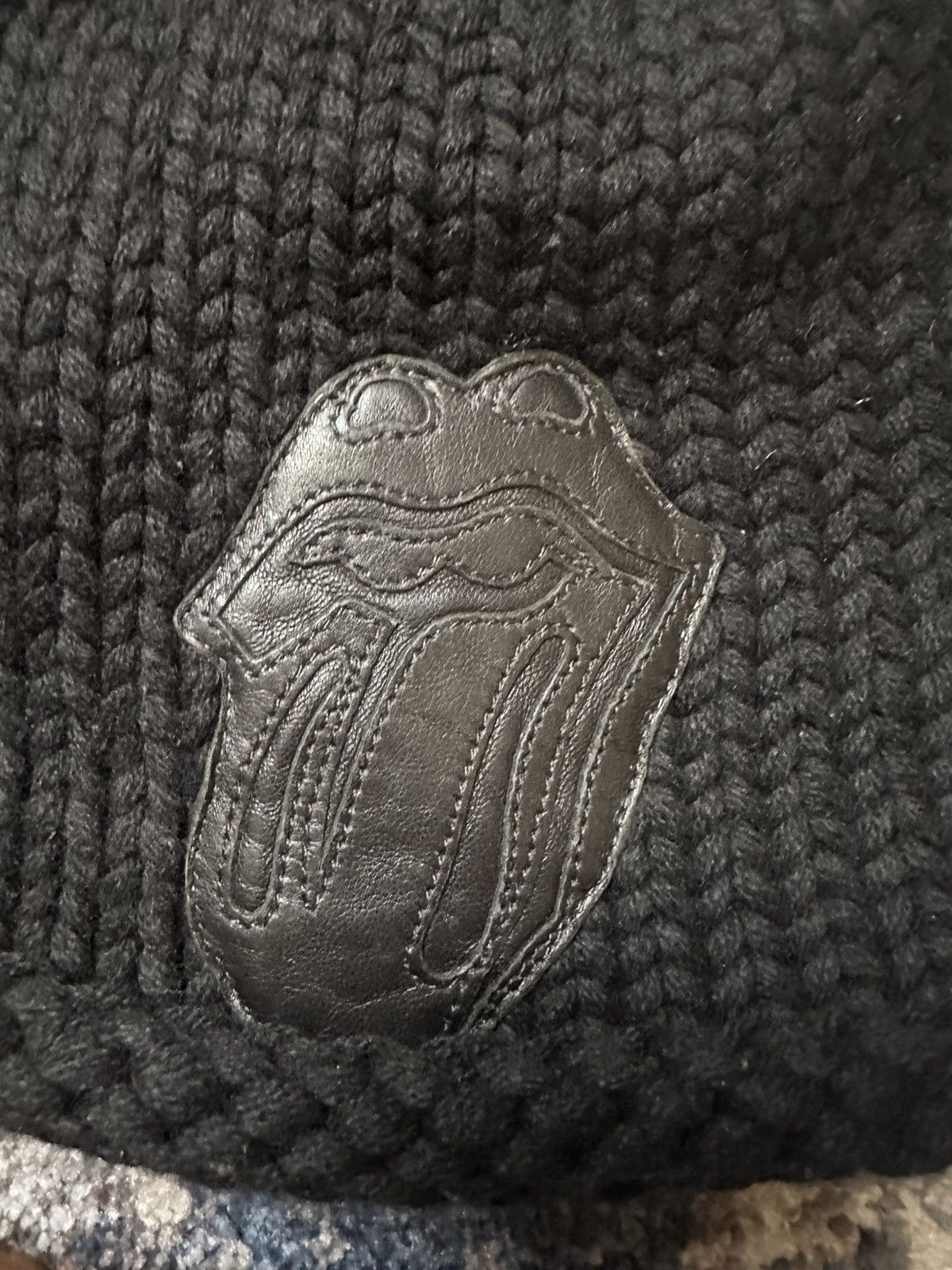 Chrome Hearts Chrome Hearts Vintage Rolling Stones Cashmere Beanie Size ONE SIZE - 2 Thumbnail