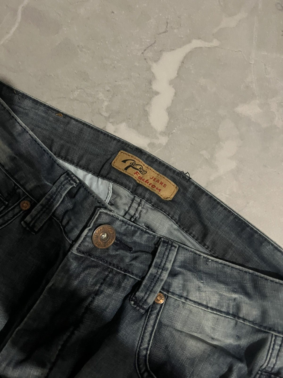 Japanese Brand Japanese Heavily Distressed Slim Sexy Jean Archive 90s Size US 30 / EU 46 - 5 Thumbnail