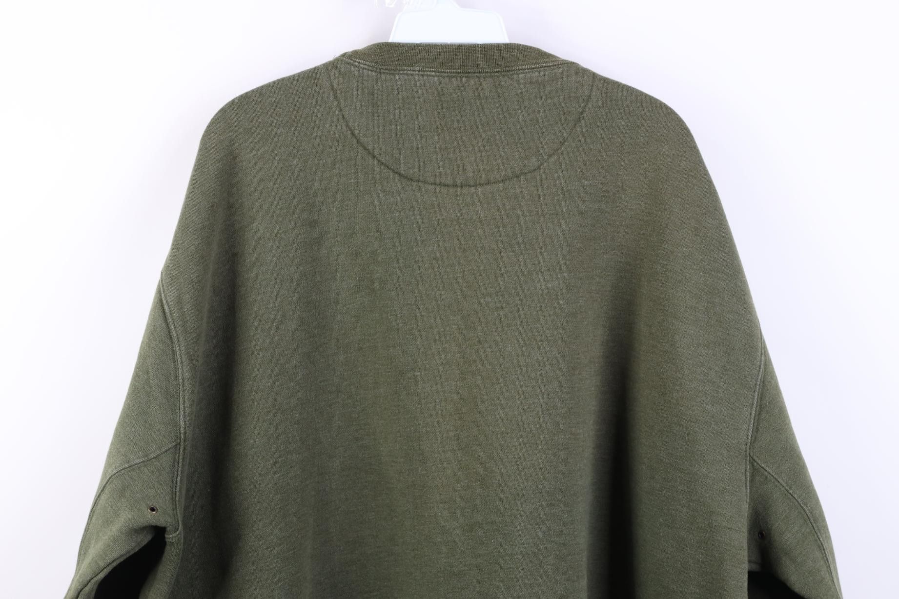Vintage Vintage 90s Streetwear Heavyweight Crewneck Sweatshirt Green Size US XXL / EU 58 / 5 - 11 Thumbnail