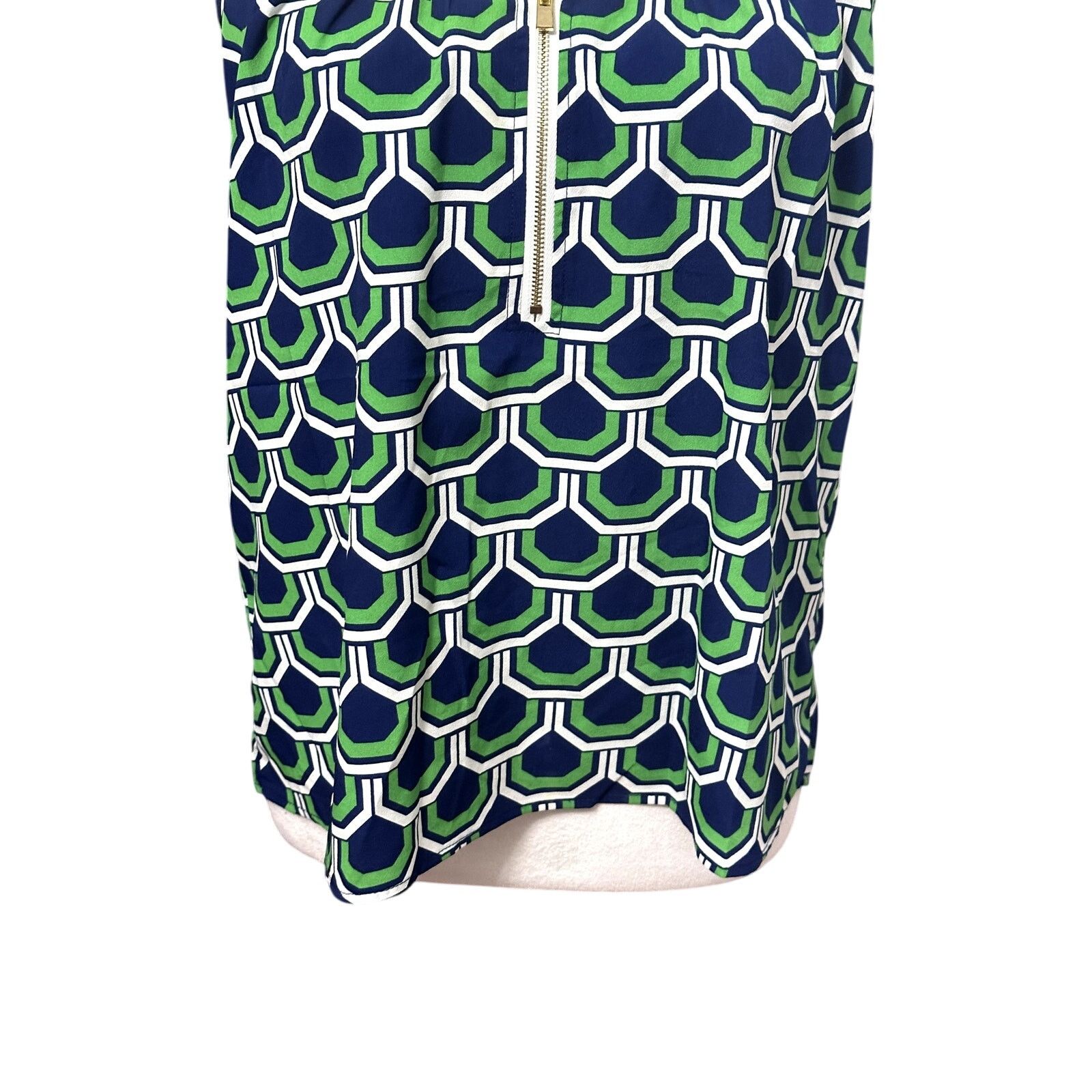 Other Macbeth Collection TopTank Geometric Sleeveless Green BlueXS Size XS / US 0-2 / IT 36-38 - 3 Thumbnail