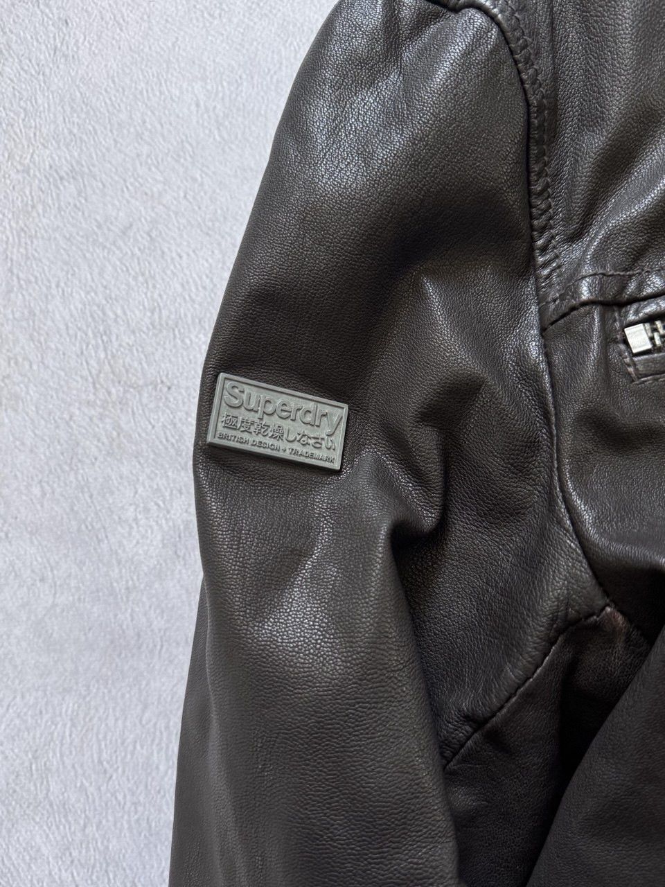Superdry Superdry Dark Brown Leather Jacket size S Size US S / EU 44-46 / 1 - 4 Thumbnail