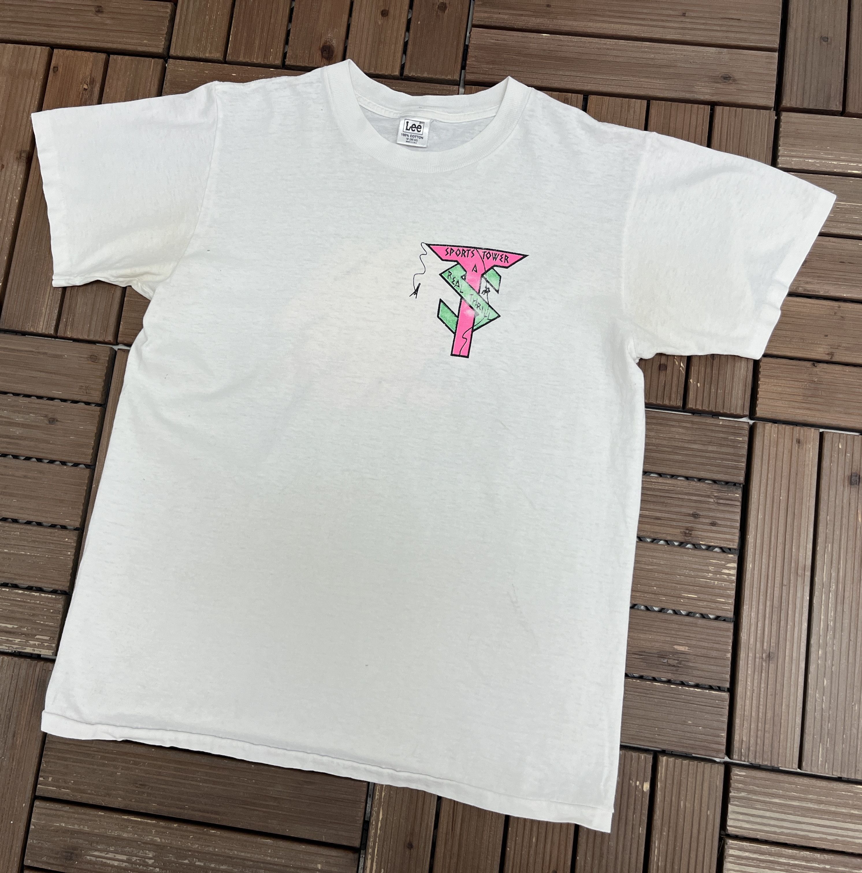 Vintage I Jumped! Bungee Jumping Vintage White T-Shirt Tee Size US M / EU 48-50 / 2 - 3 Thumbnail