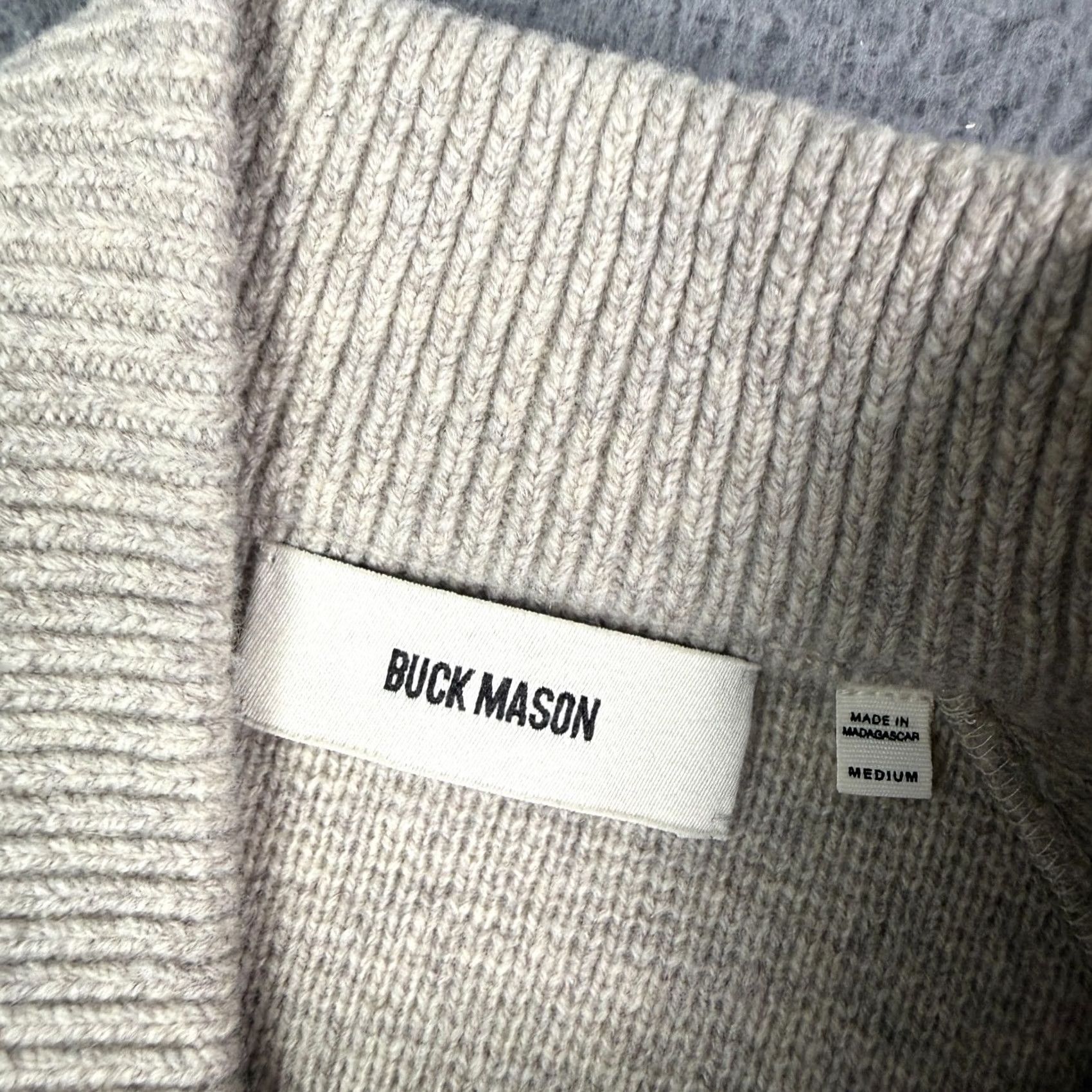 Buck Mason Buck Mason Heritage Full Zip Cardigan Sweater Mens M Heather Elk Merino Wool, Regular, Casual Knit, Buck Mason, Cardigan, Wool, Heather Elk, M, Mens Size US M / EU 48-50 / 2 - 3 Thumbnail