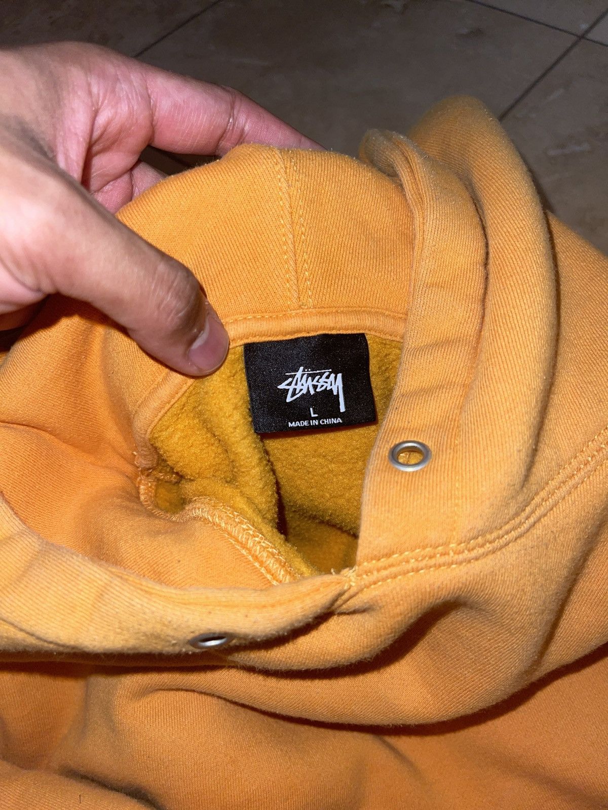 Stussy Orange Stussy Hoodie Size US L / EU 52-54 / 3 - 3 Thumbnail