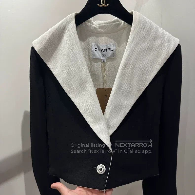 Chanel Chanel Cruise series short black and white lapel jacket Size XS / US 0-2 / IT 36-38 - 7 Thumbnail