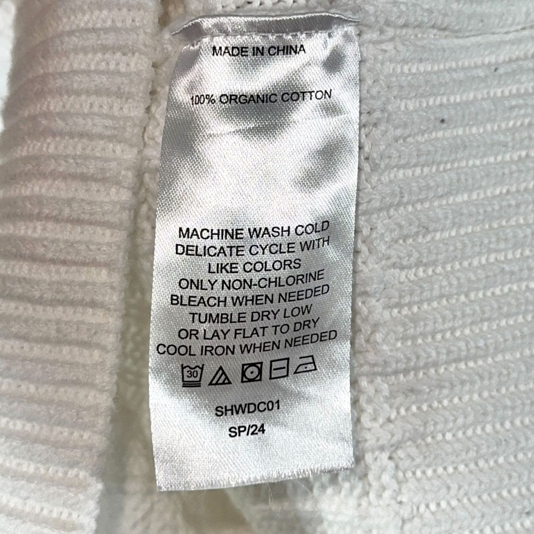 Quince Quince Sweater Tank Top Womens XL White 100% Organic Cotton Cropped Sleeveless Pullover Scoop Neck Size XL / US 12-14 / IT 48-50 - 4 Thumbnail