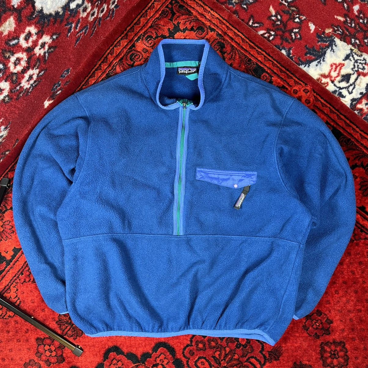 Patagonia Vintage Patagonia Synchilla Half-Zip Fleece Gorpcore Blue Size US L / EU 52-54 / 3 - 2 Thumbnail