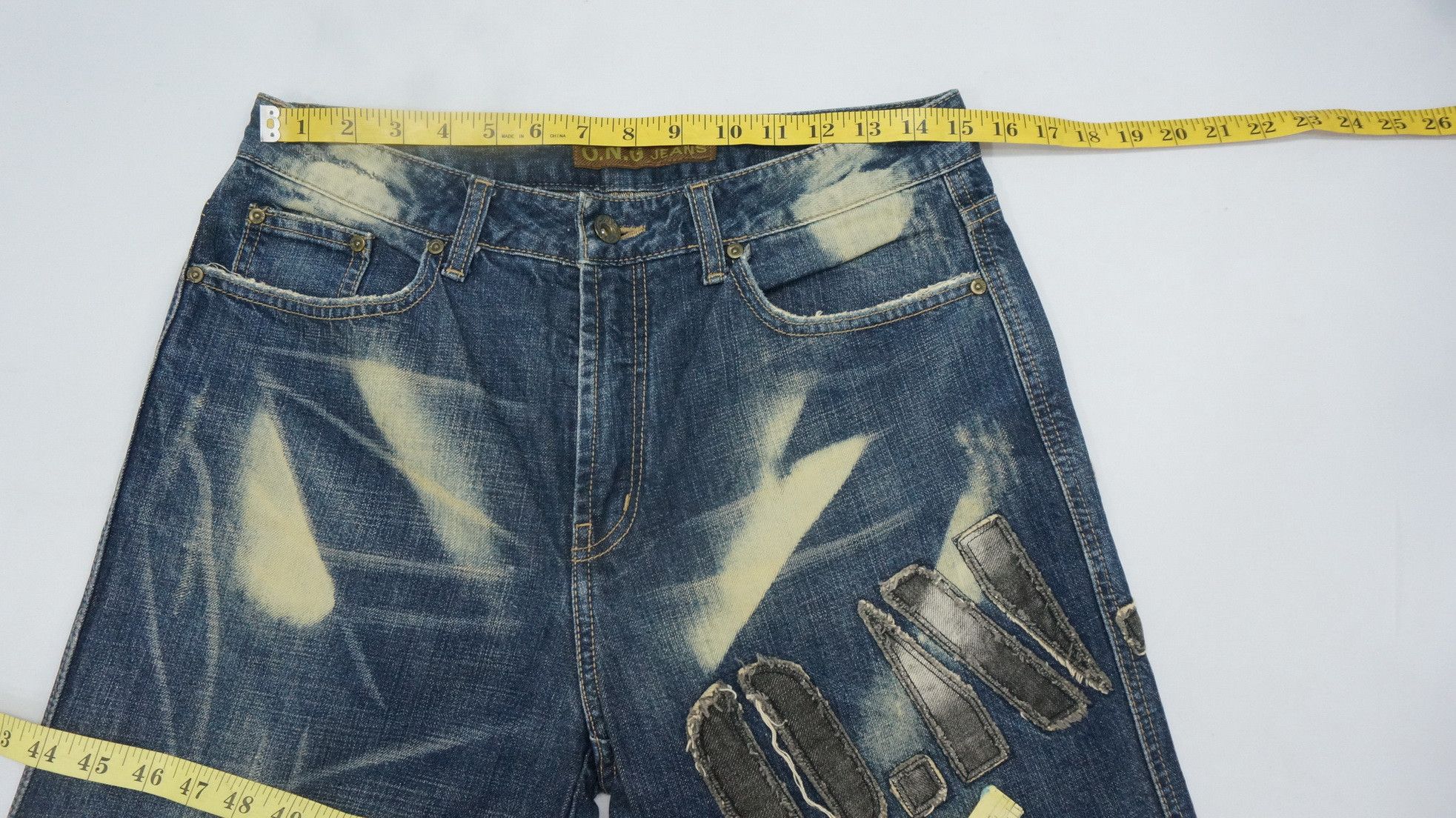 Japanese Brand 💥 ONG Vintage Japan Tint Acid Wash Jeans Size US 30 / EU 46 - 7 Thumbnail