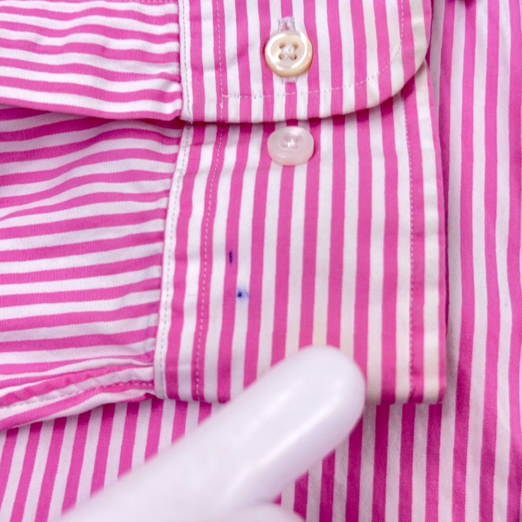 Ralph Lauren Ralph Lauren Shirt Men XL Pink Striped Button-Up Regular Fit Cotton Dress Shirt Mens Size 46R - 5 Thumbnail
