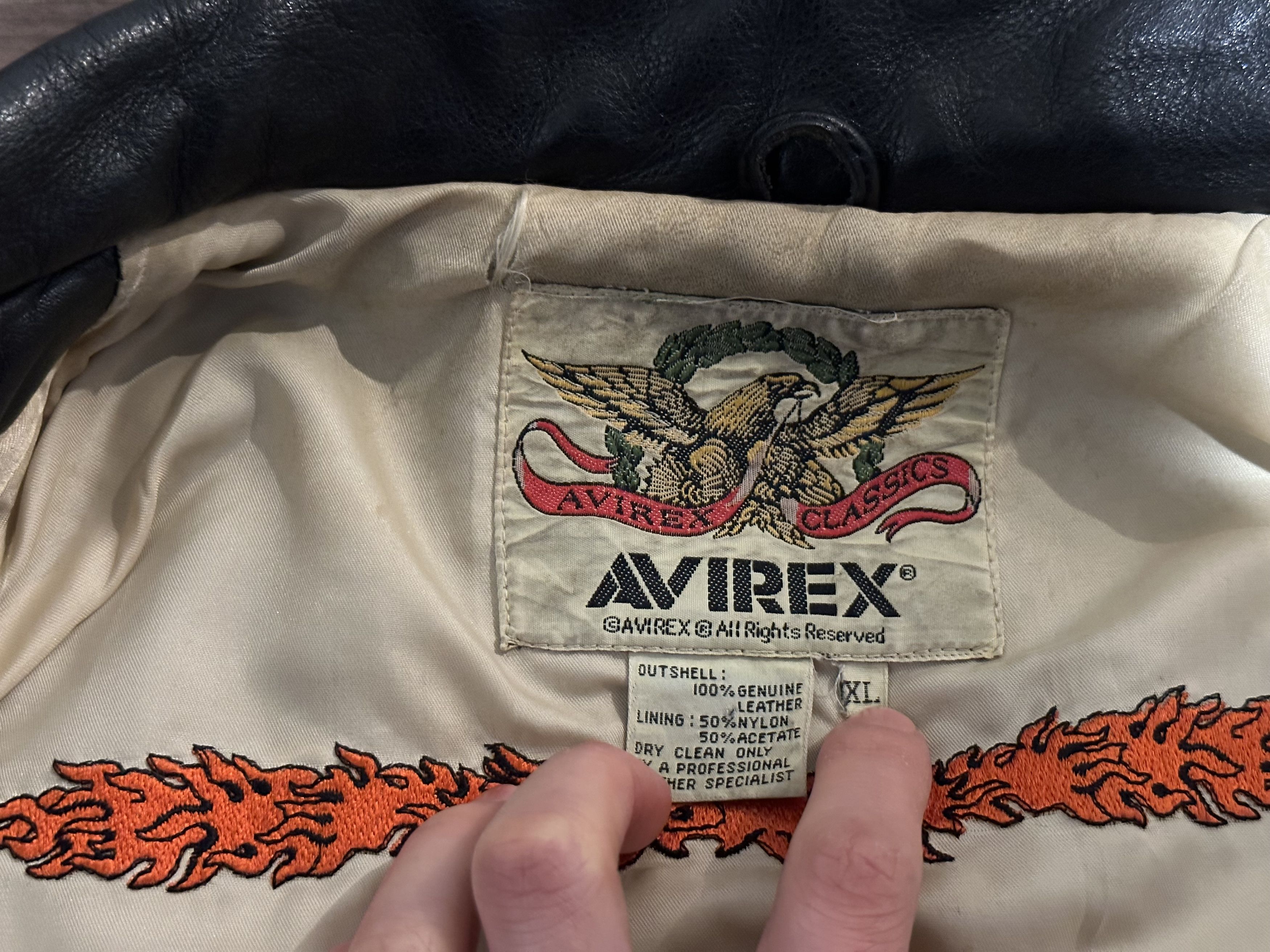 Avirex Avirex Leather Jacket Miss .45 Size XL Size US XL / EU 56 / 4 - 9 Thumbnail